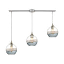 Sutter Creek 3-Light Linear Mini Pendant Fixture with Clear, Grey, and