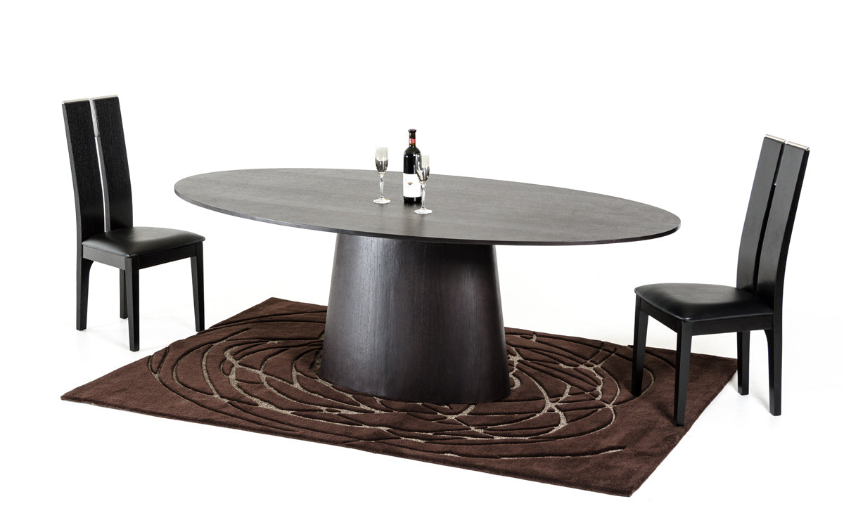  30' Wenge Veneer Oval Dining Table By Homeroots 