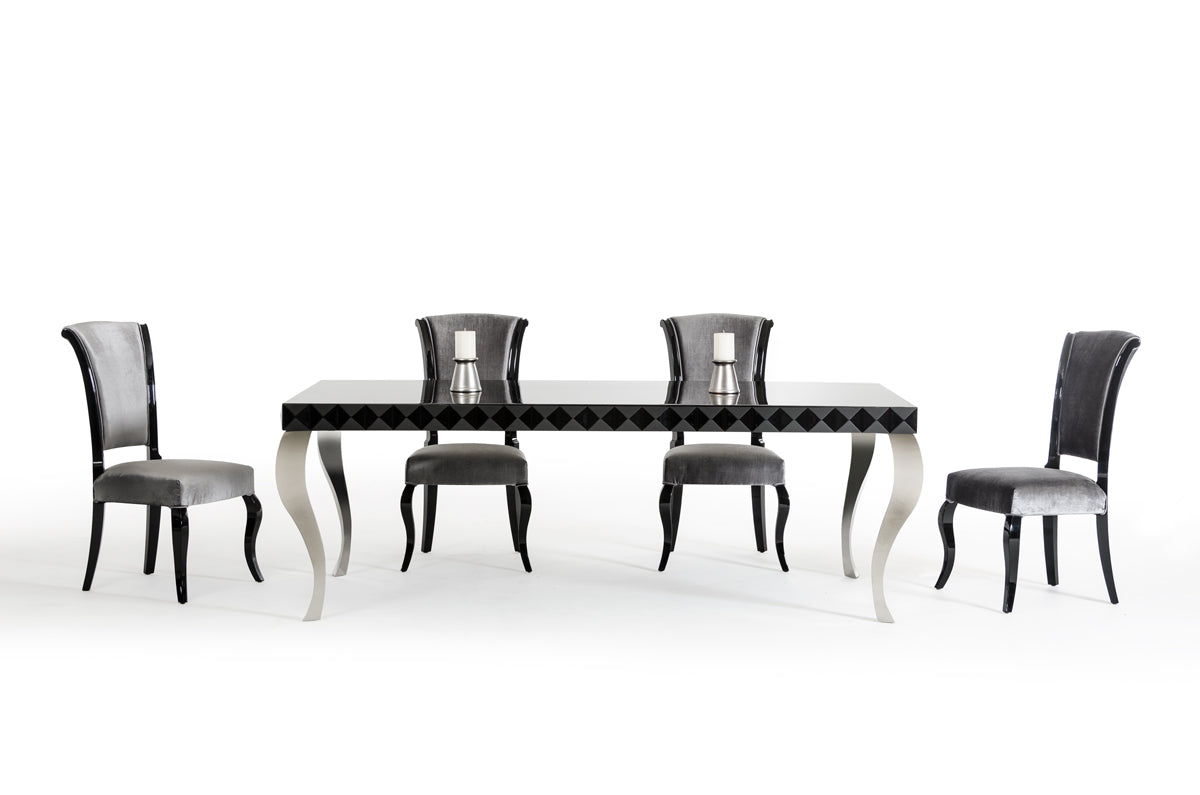  30" Black Lacquer Mdf Dining Table By Homeroots 