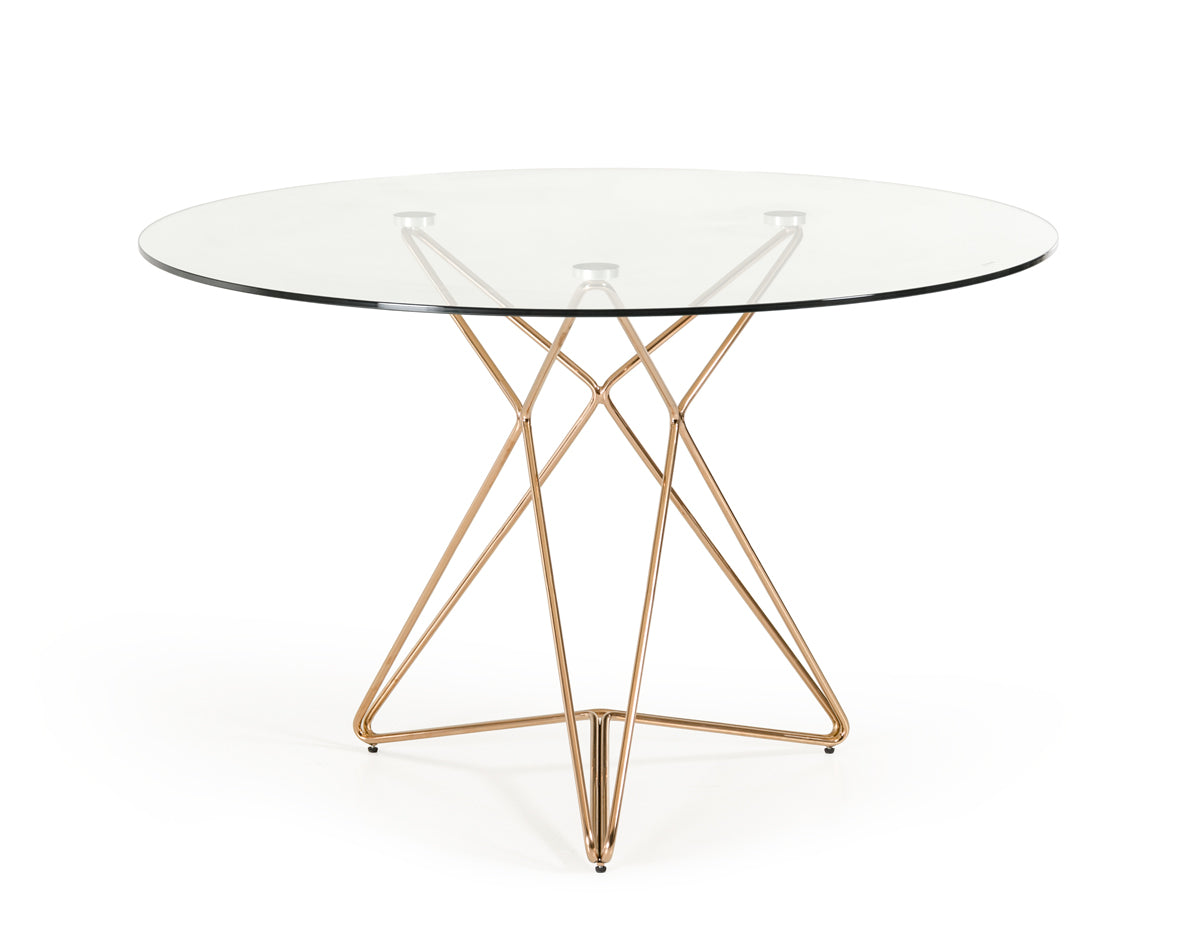  30' Glass And Steel Round Dining Table By Homeroots - 283104 