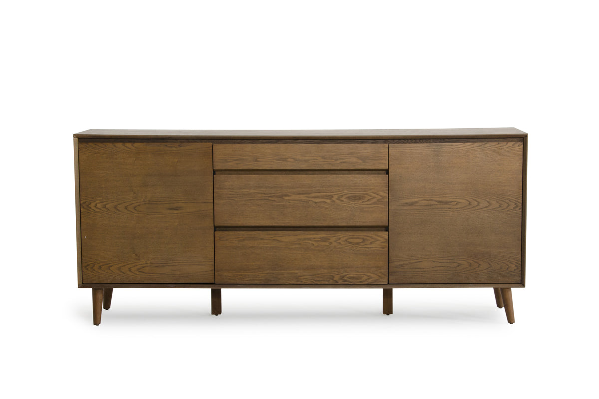  34' Tobacco Wood And Veneer Buffet By Homeroots 