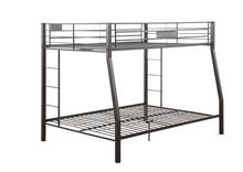  Black Metal Finish Twin Over Full Bunk With Side Ladders By Homeroots 