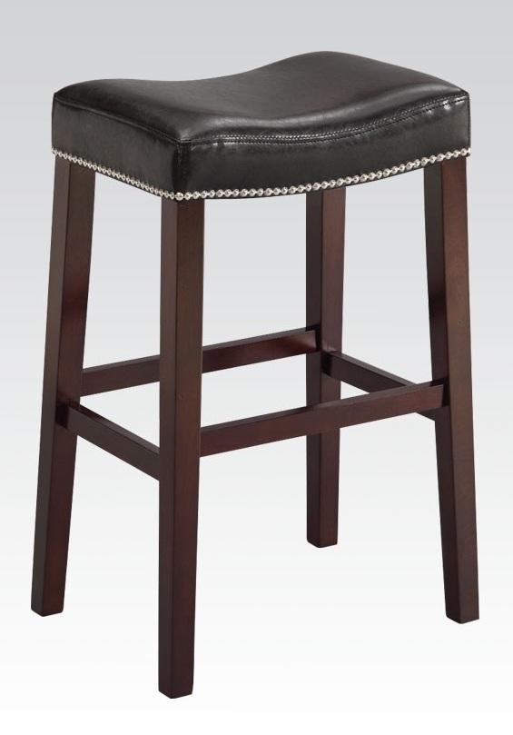  2Pc Black And Espresso Swivel Counter Height Stool By Homeroots 