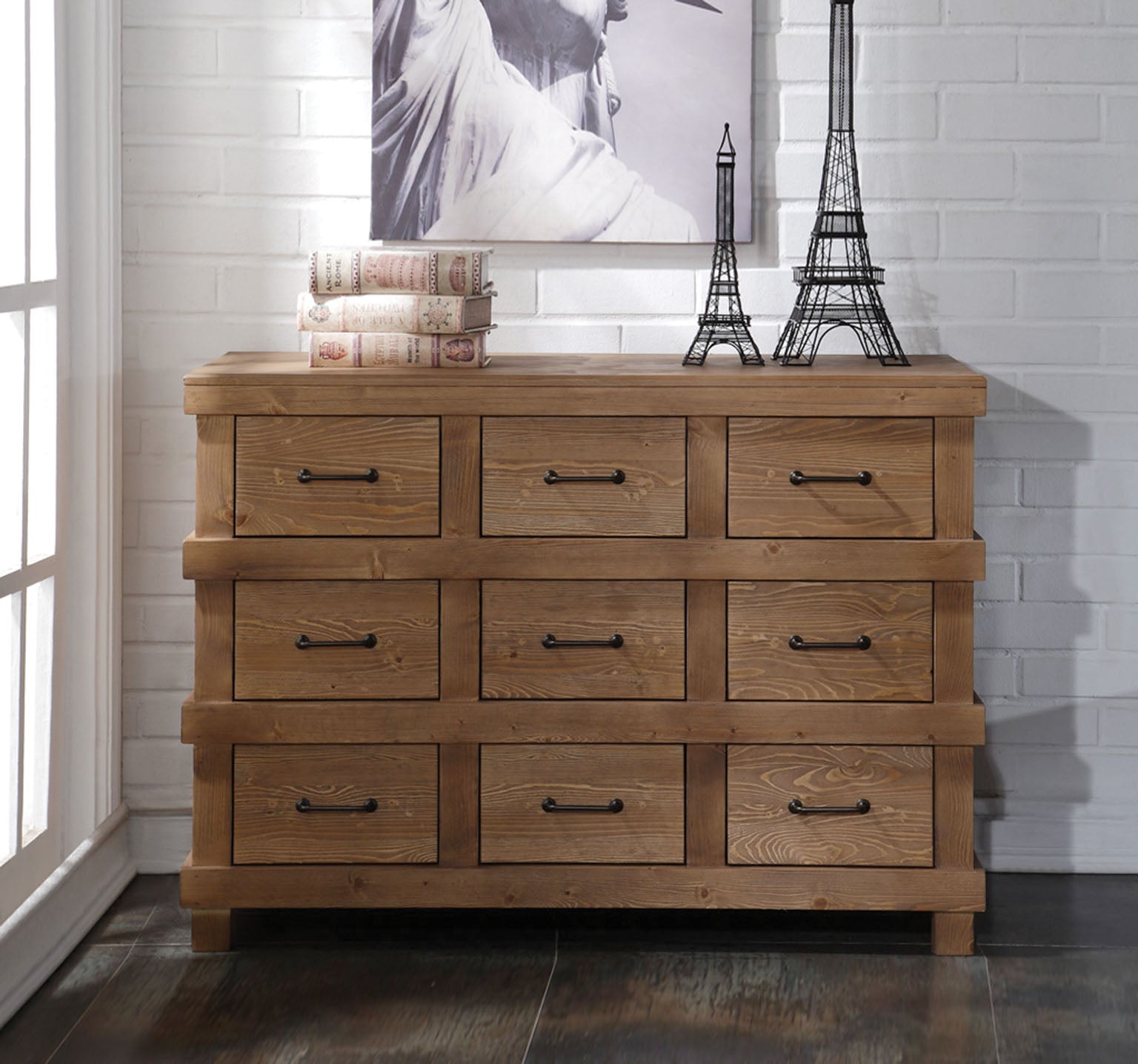  Antique Oak Dresser By Homeroots 