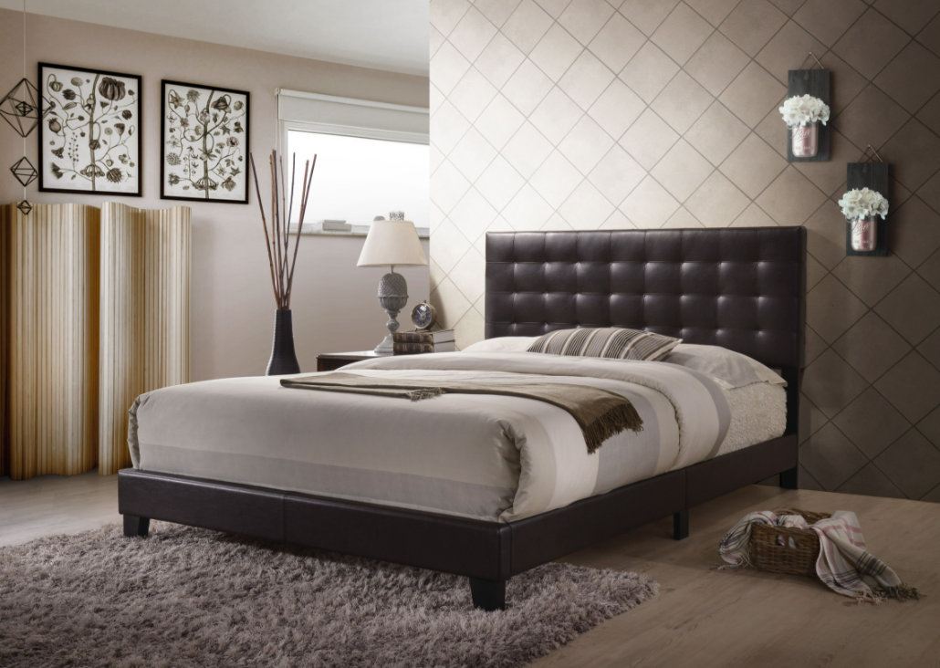  Queen Espresso Pu Bed By Homeroots - 286157 