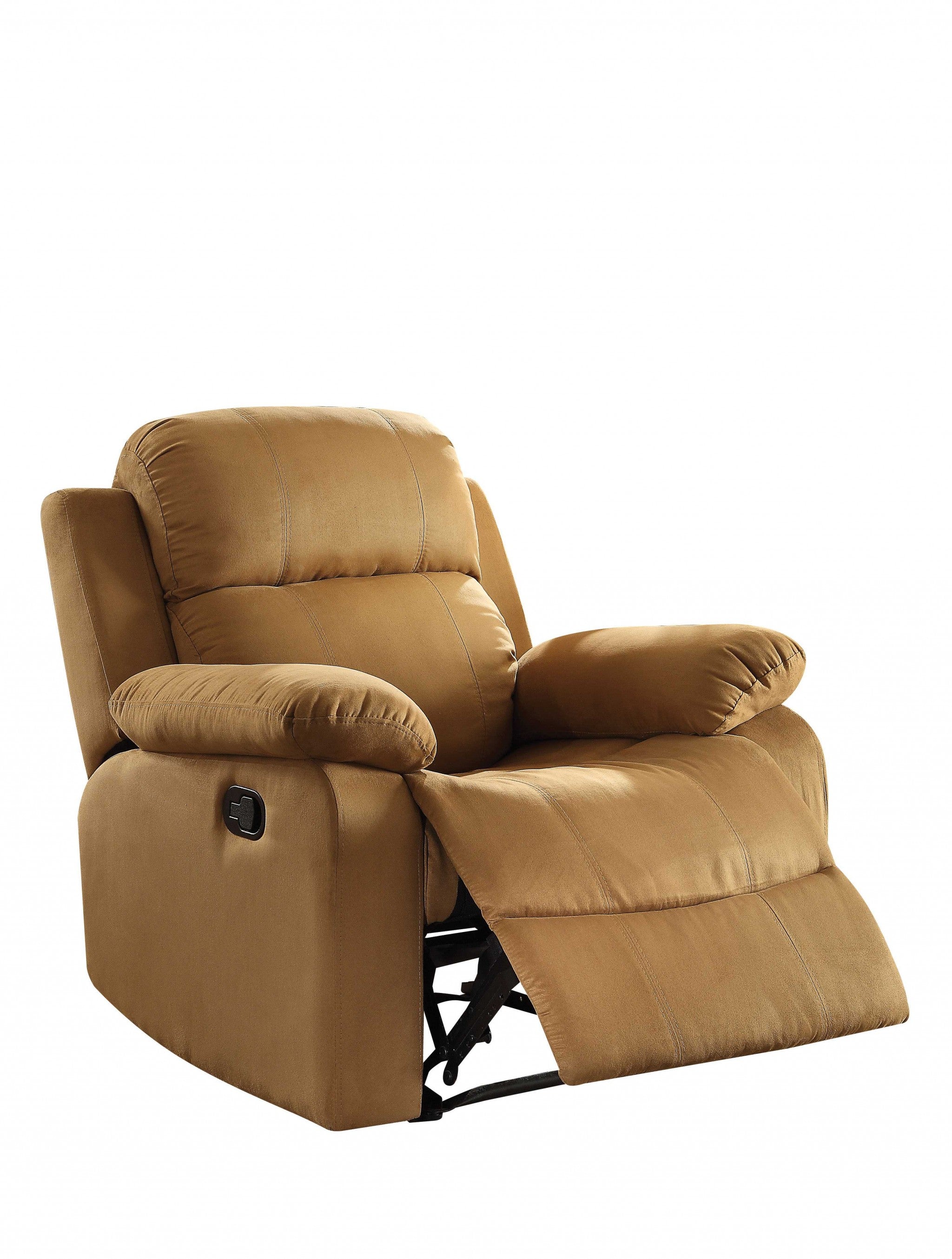  Brown Microfiber Recliner By Homeroots 