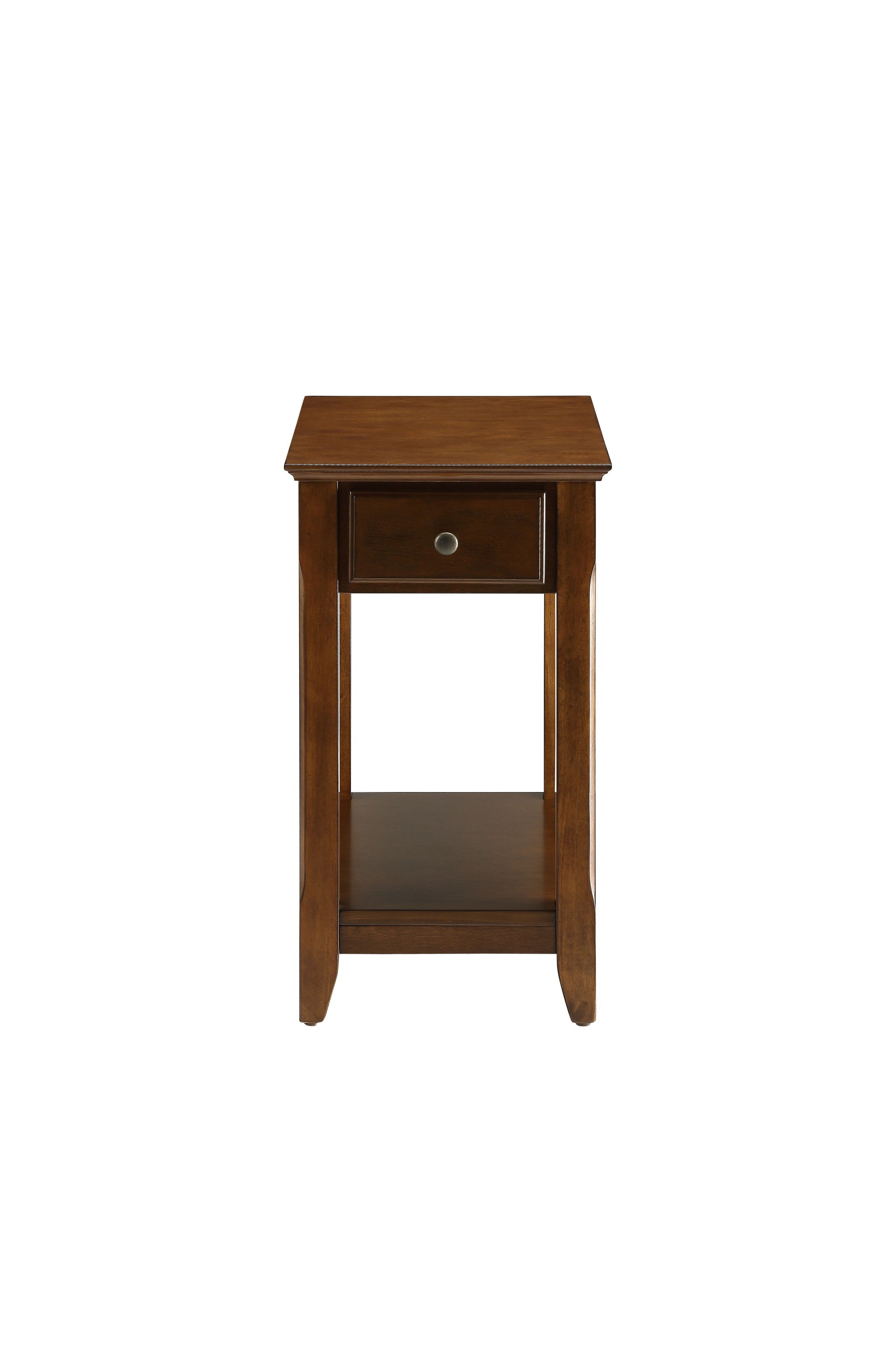  Cutie Compact Walnut Finish Single Drawer End Table By Homeroots 