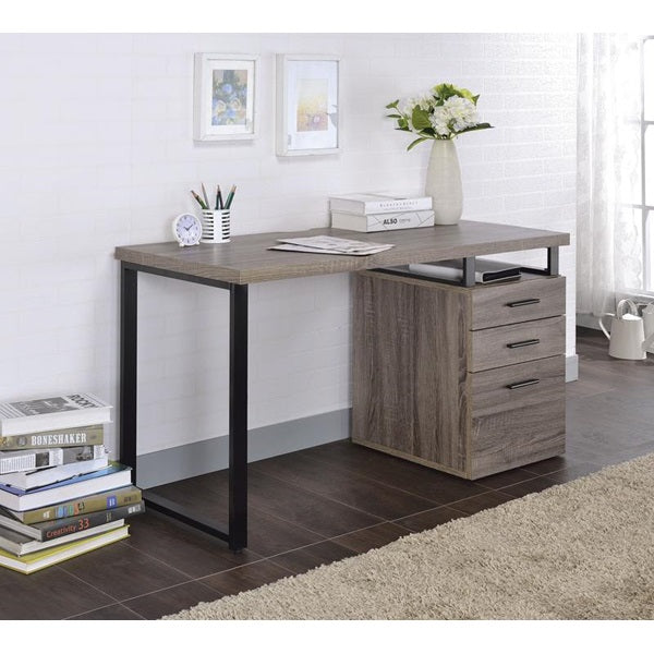  Dark Oak Pvc Desk By Homeroots 