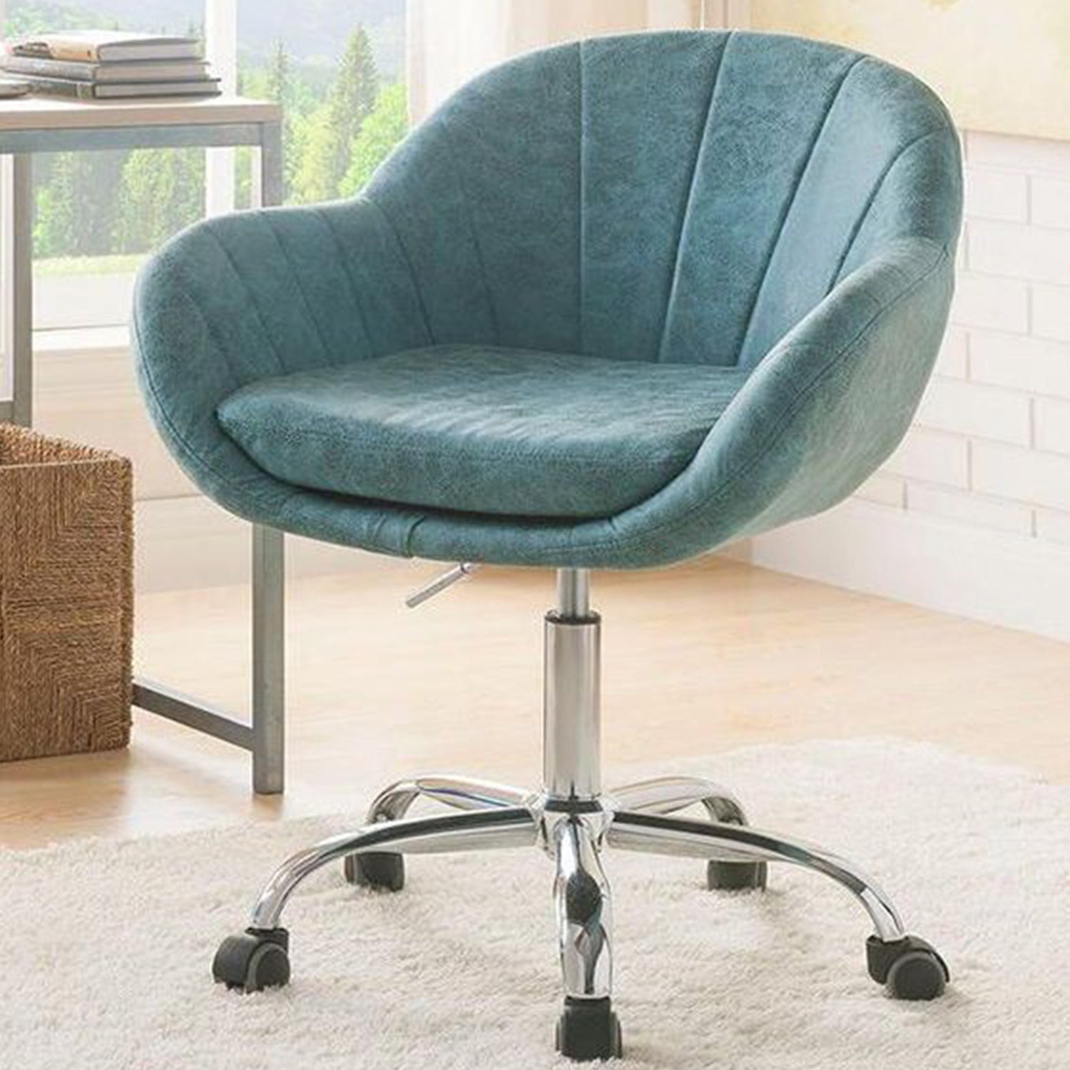  Peacock Metal Tube Office Chair By Homeroots 