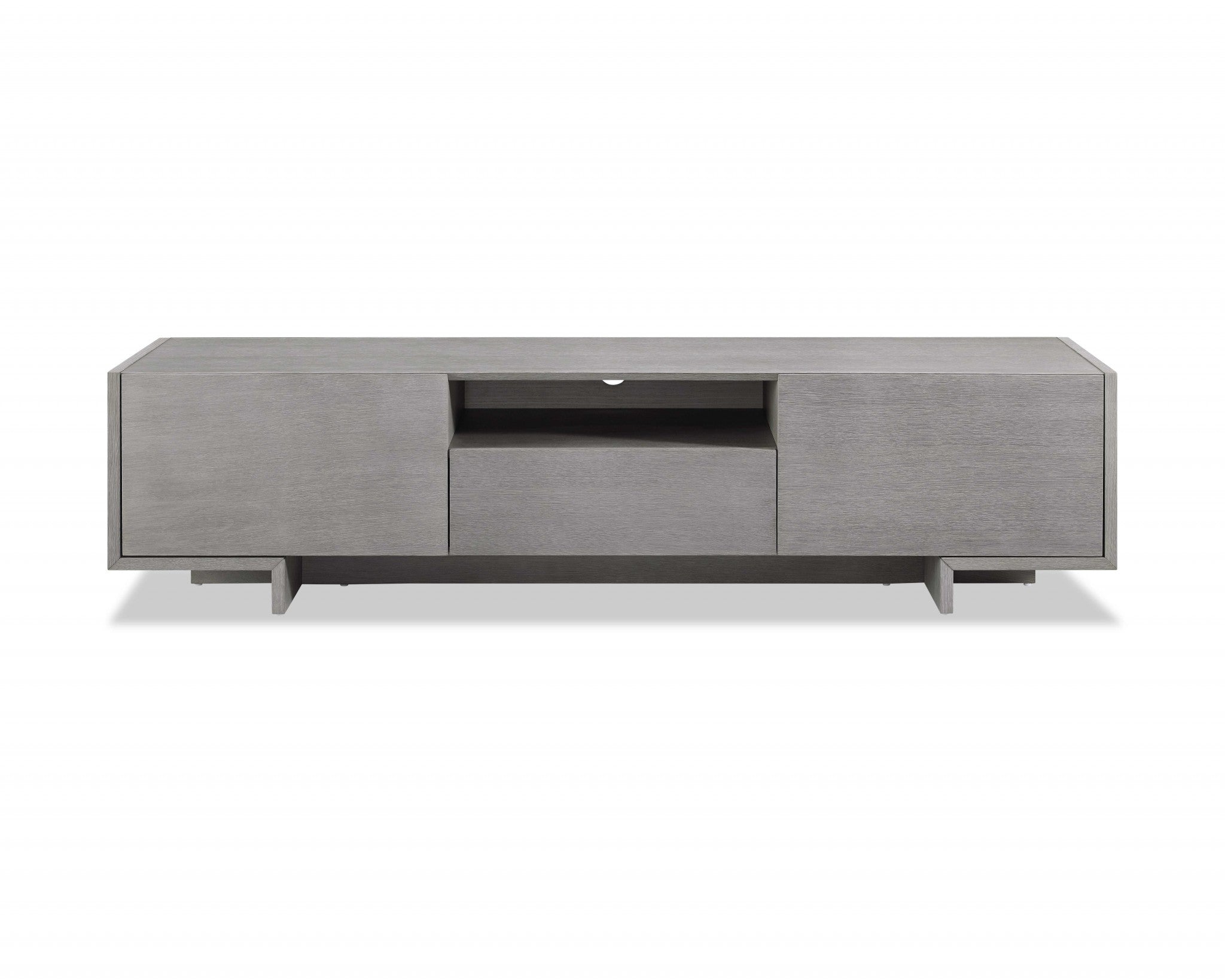  Tv Unit One Middle Drawer And 2 Lid Doors On The Sides All In Grey Oak Venee By Homeroots 