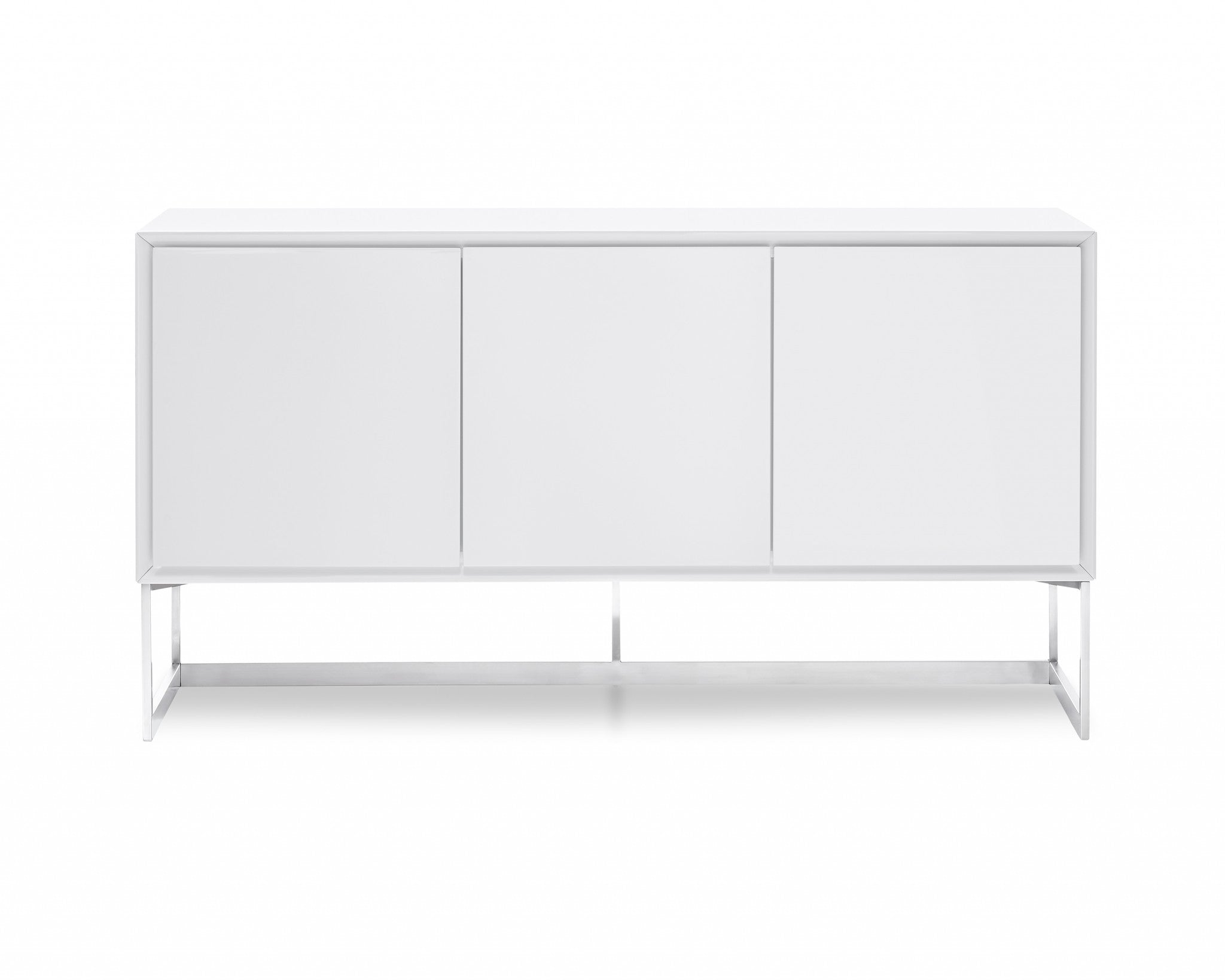  White Stainless Steel Buffet By Homeroots - 320851 