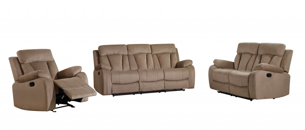  120" Modern Beige Fabric Sofa Set By Homeroots 