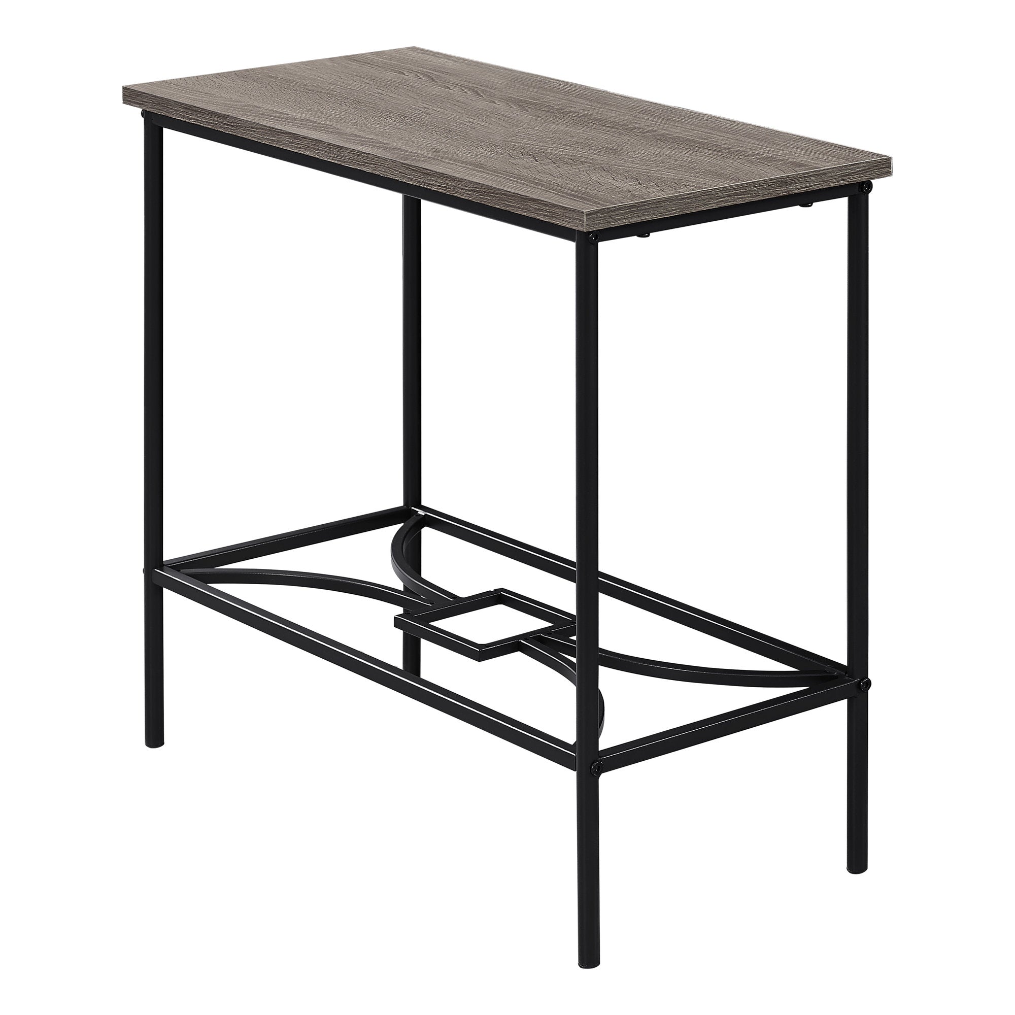  Dark Taupe Black Mdf Metal Accent Table By Homeroots 