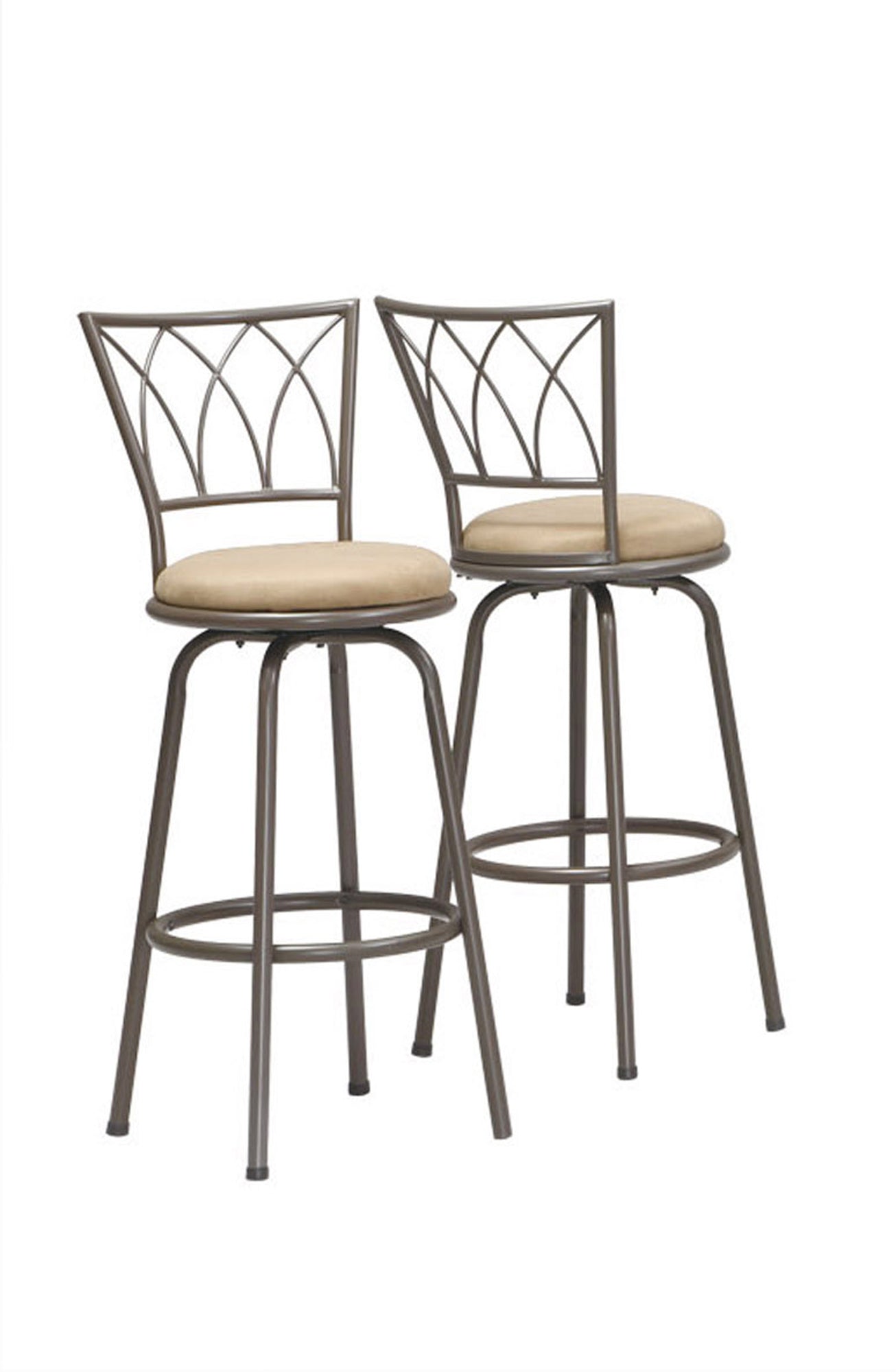  Espresso Metal Foam Microsuede Barstool 2Pcs By Homeroots 