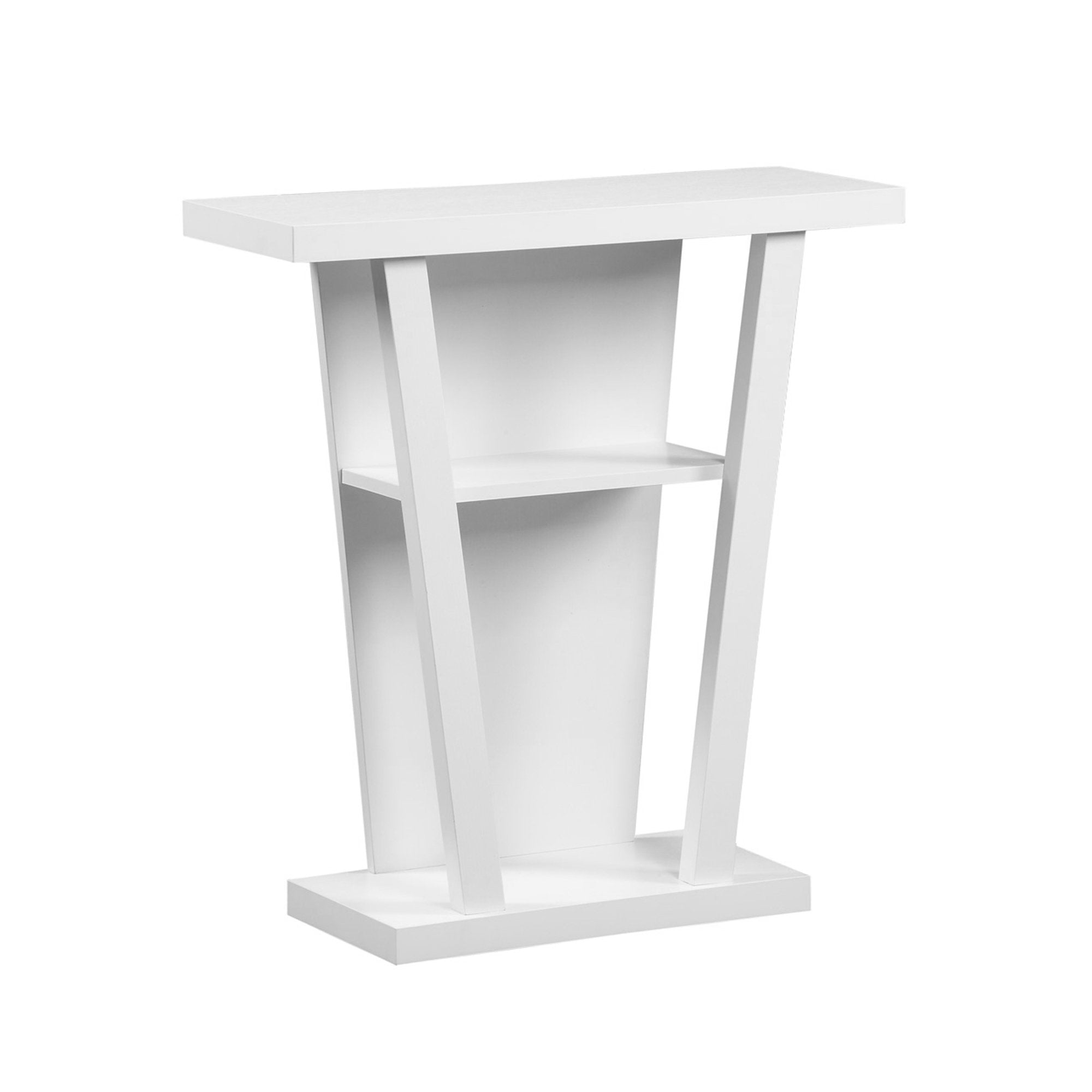  White Finish Hollow Core Accent Table By Homeroots - 332875 