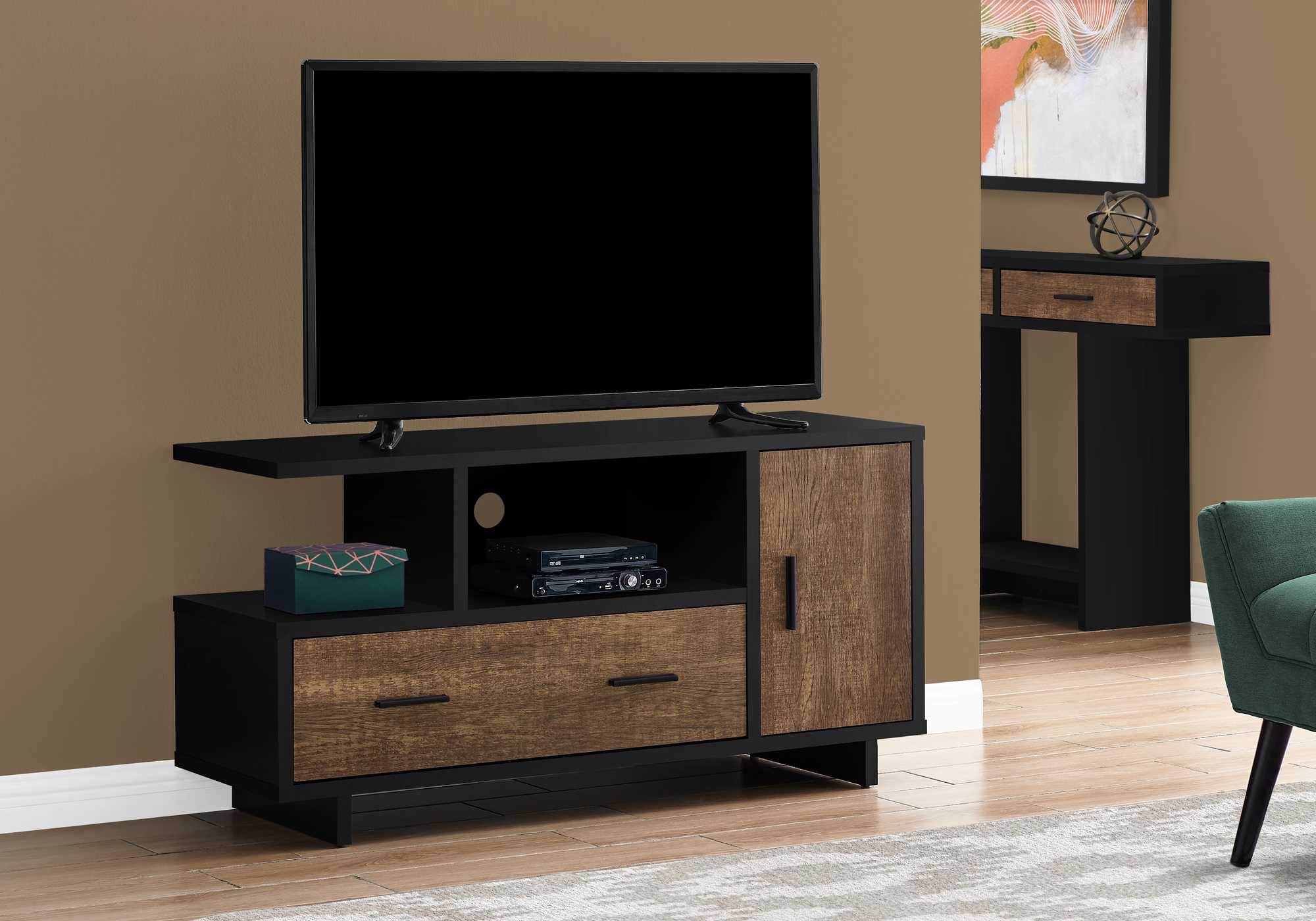  23.75" Particle Board Laminate and MDF TV Stand with Storage By Homeroots 