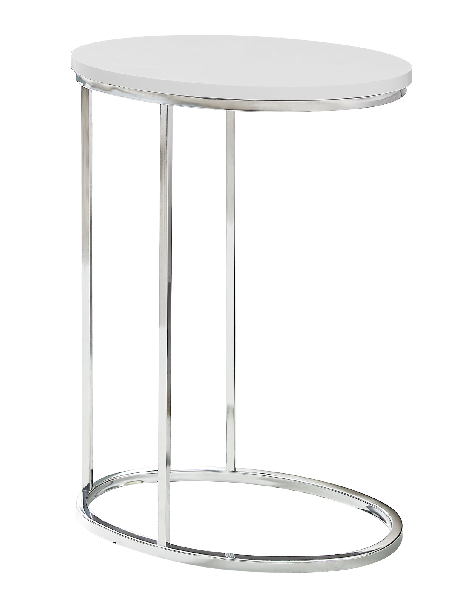  White Particle Board Metal Accent Table By Homeroots - 333122 