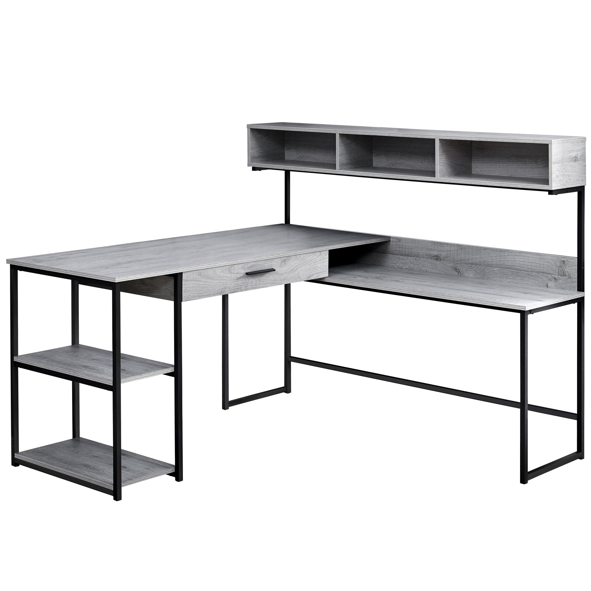  Grey Black Metal Corner Computer Desk By Homeroots 