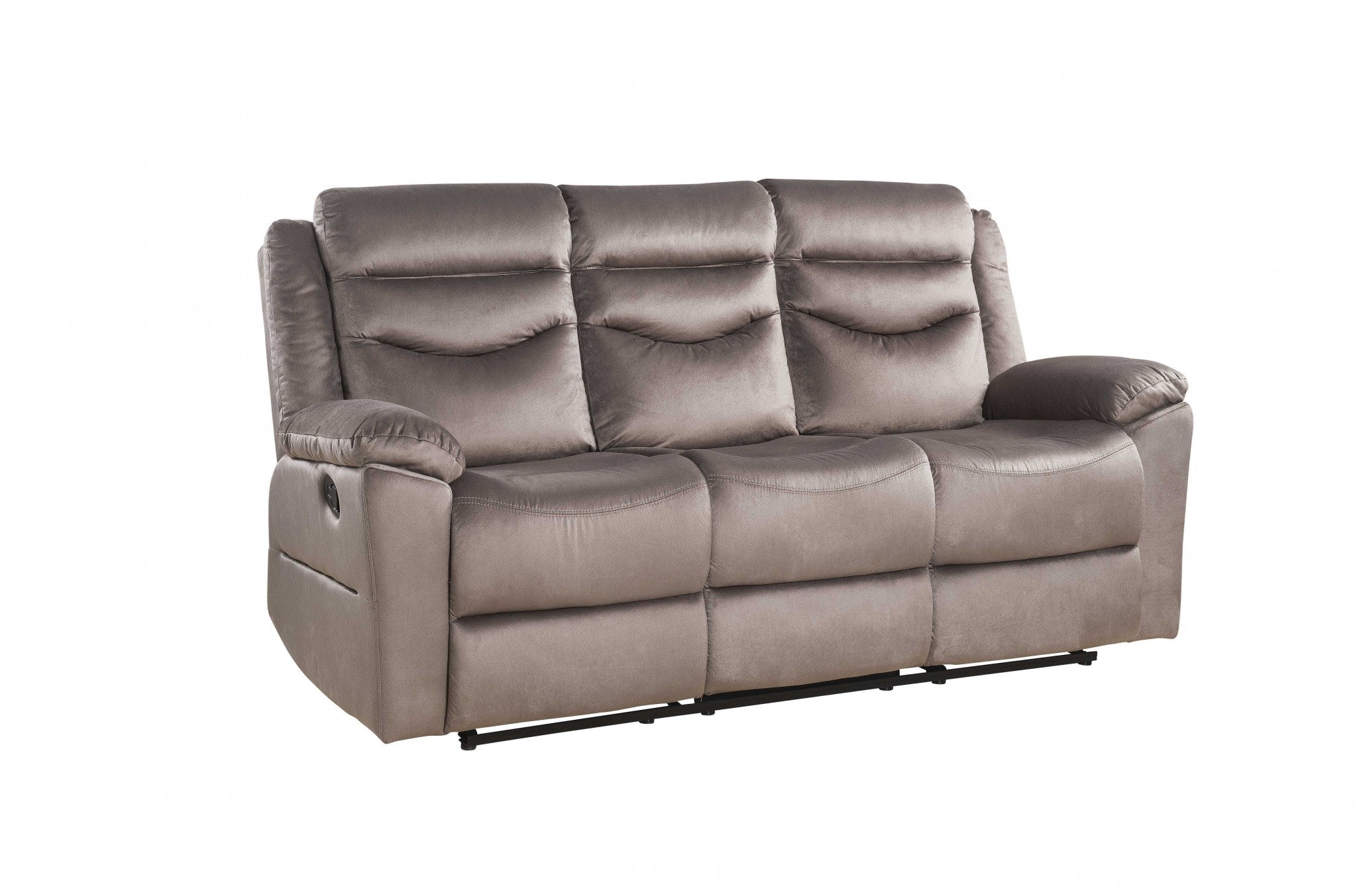  Velvet Upholstery Metal Reclining Mechanism Sofa Motion By Homeroots 