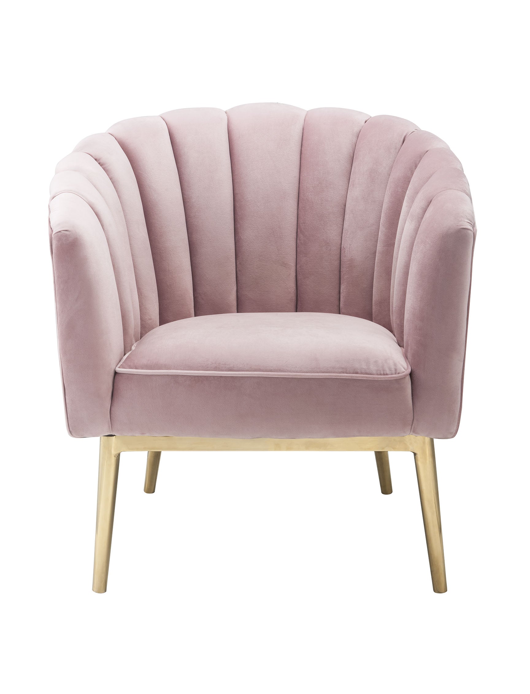  31' X 32' X 34' Pink Velvet Gold Upholstery Wood Accent Chair By Homeroots 