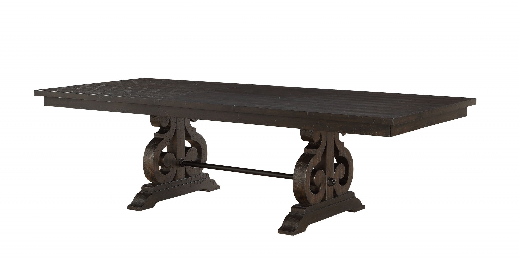  Rustic Walnut Wood Dining Table By Homeroots 