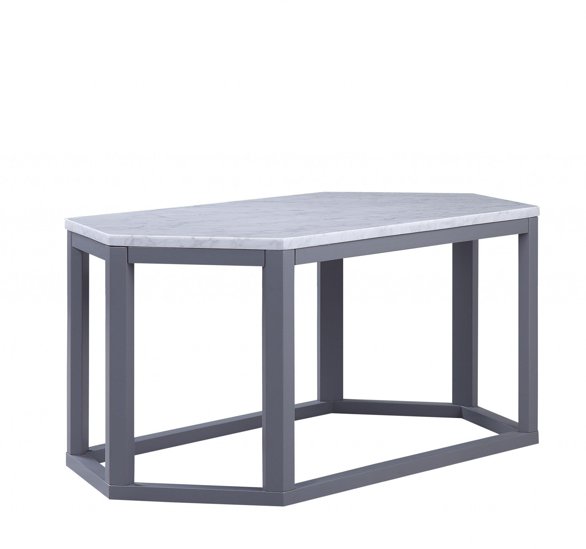  Gray Marble Wood Coffee Table By Homeroots 