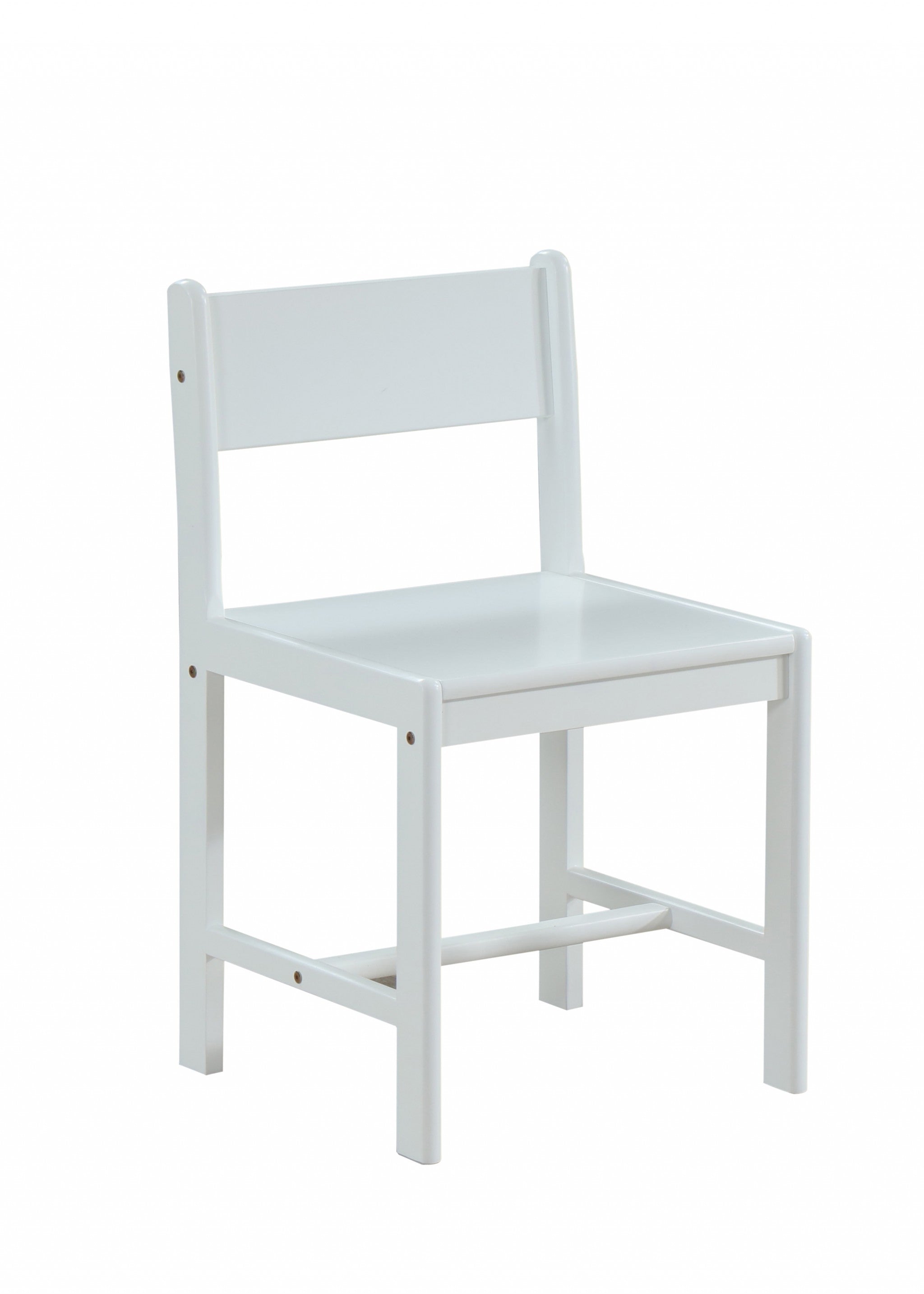  Classic White Wooden Stationary Chair By Homeroots 