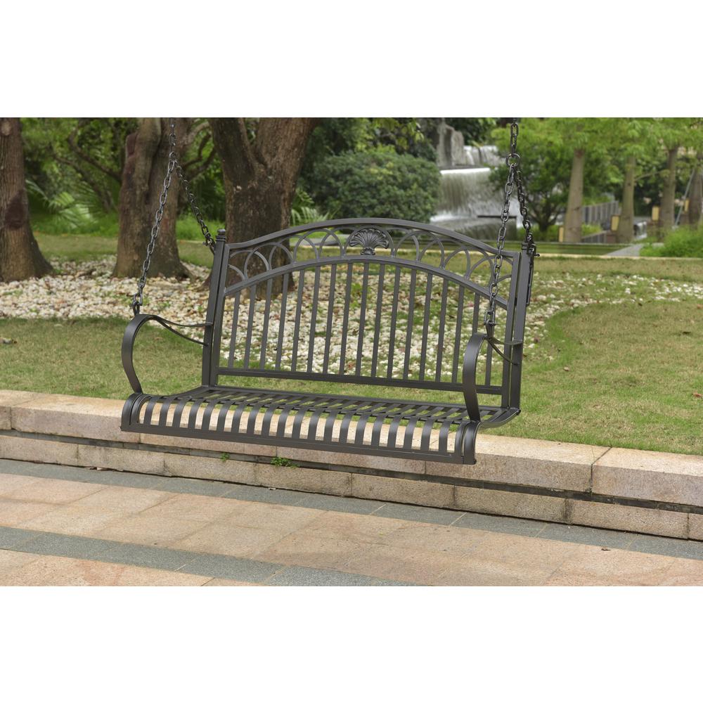  Segovia Iron Loveseat Swing By International Caravan 