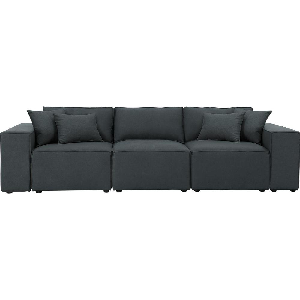  Annabel Sofa in Dark Gray Linen By Lilola Home 