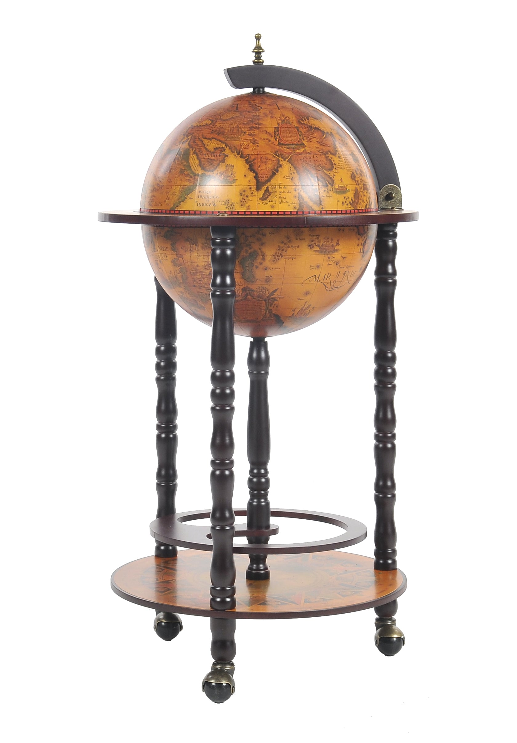  Globe Bar Table mm Legs Stand Red By Homeroots 