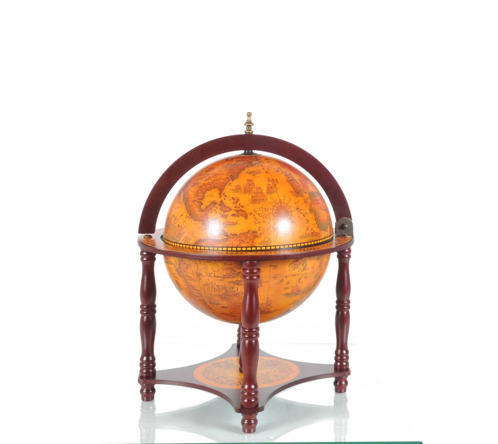  Red Globe with Chess Holder By Homeroots - 364362 