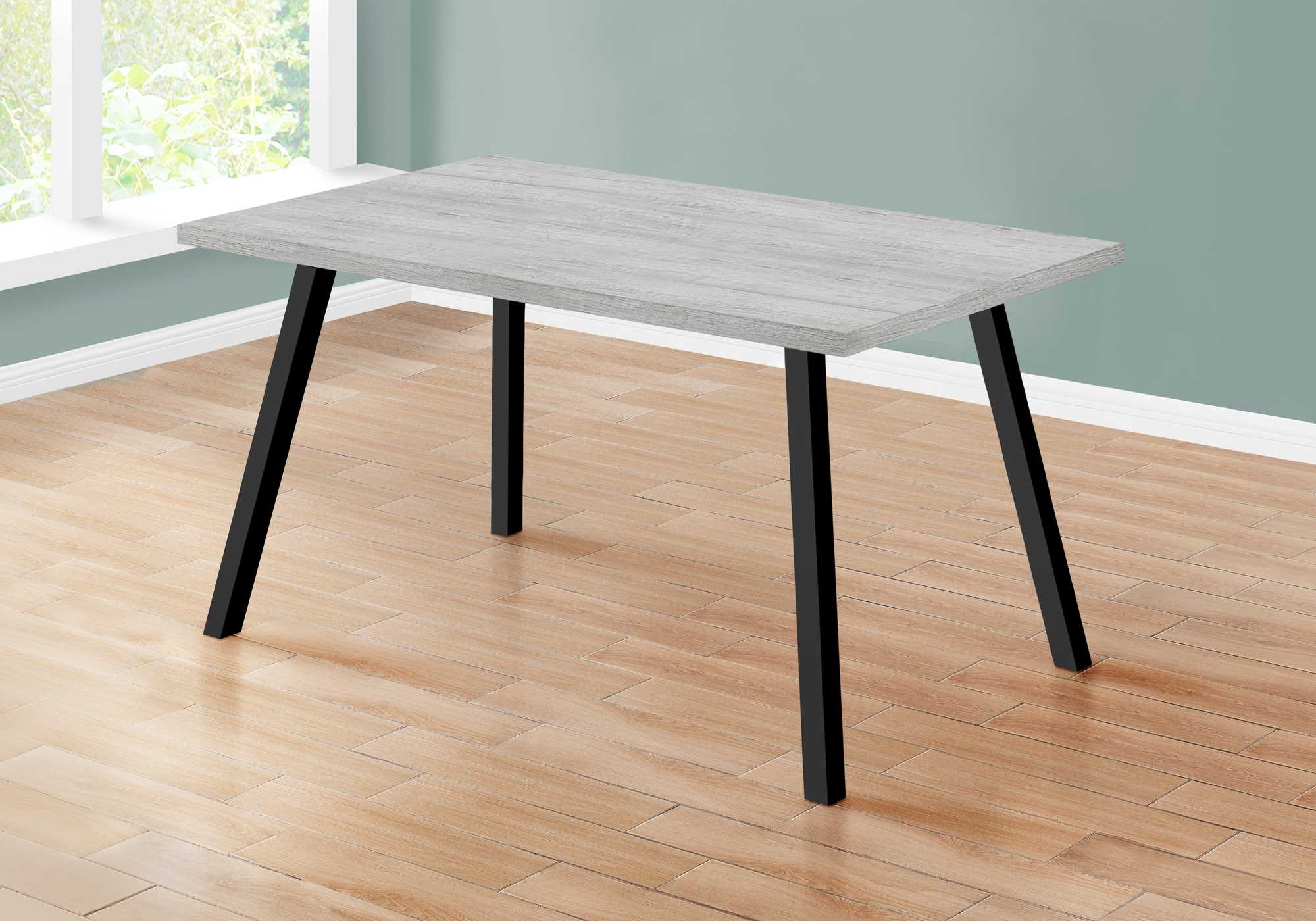  Grey Black Metal Dining Table By Homeroots 