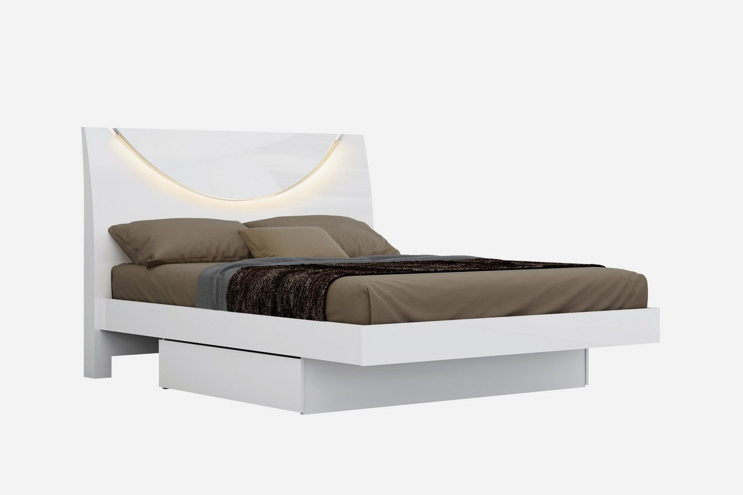  White California King Bed By Homeroots 