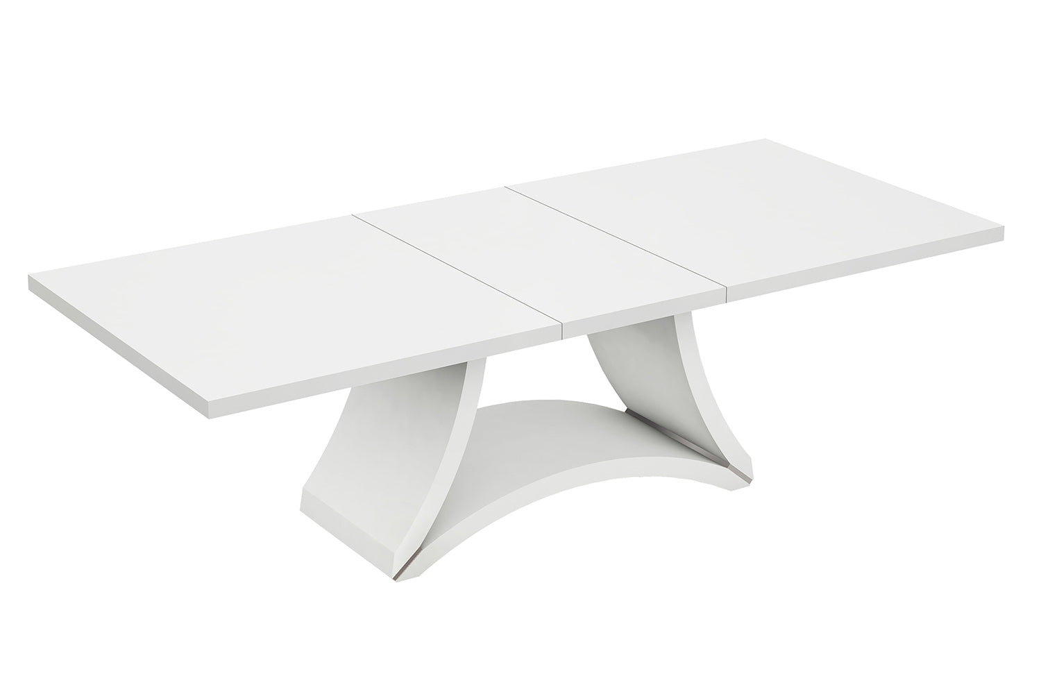  Modern White High Gloss Finish Dining Table By Homeroots 