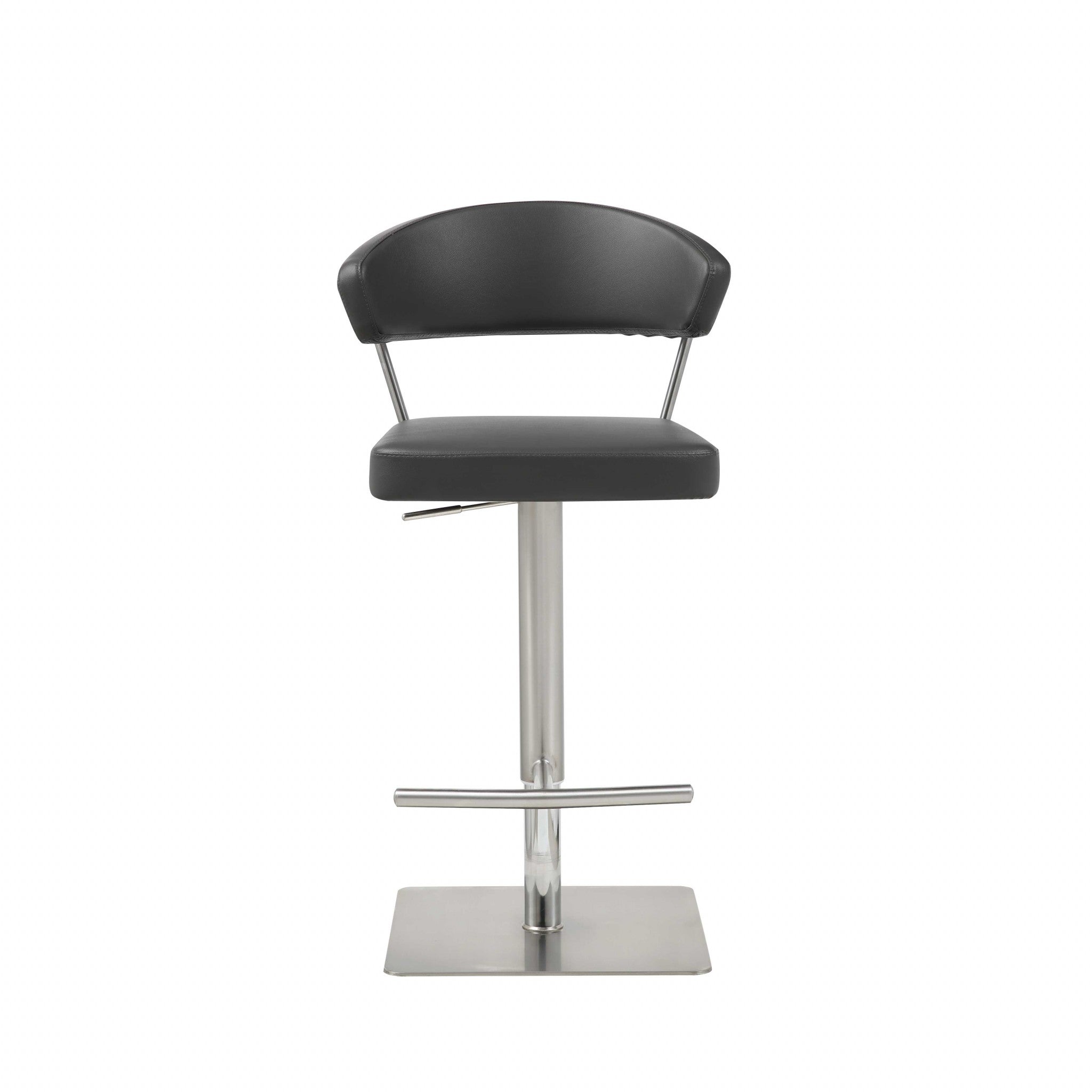  Black Upholstered Back and Seat Bar Stool By Homeroots 