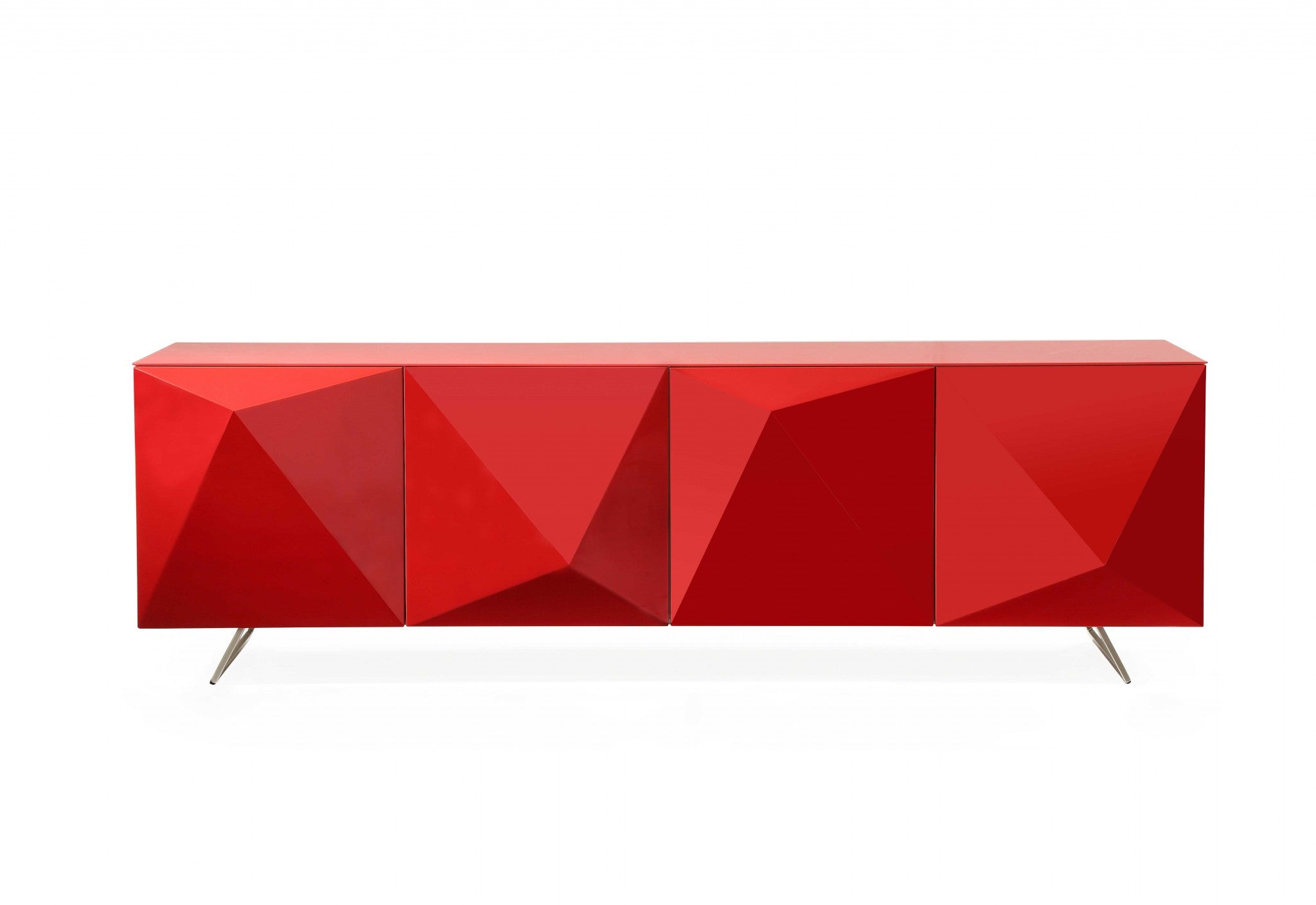  Red Metal Buffet By Homeroots 