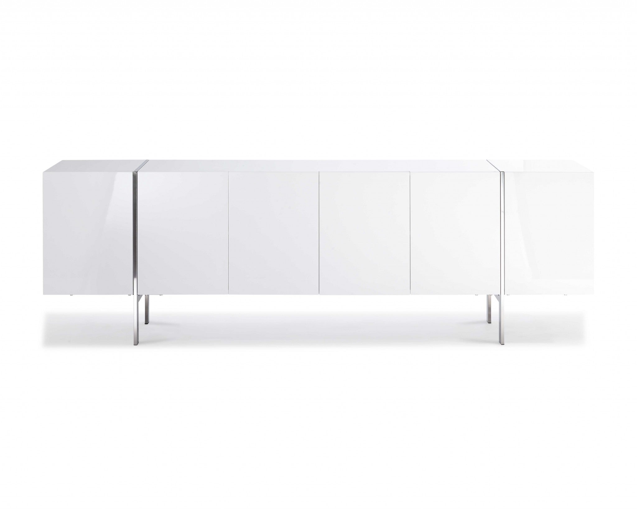  White Stainless Steel Buffet By Homeroots - 370757 