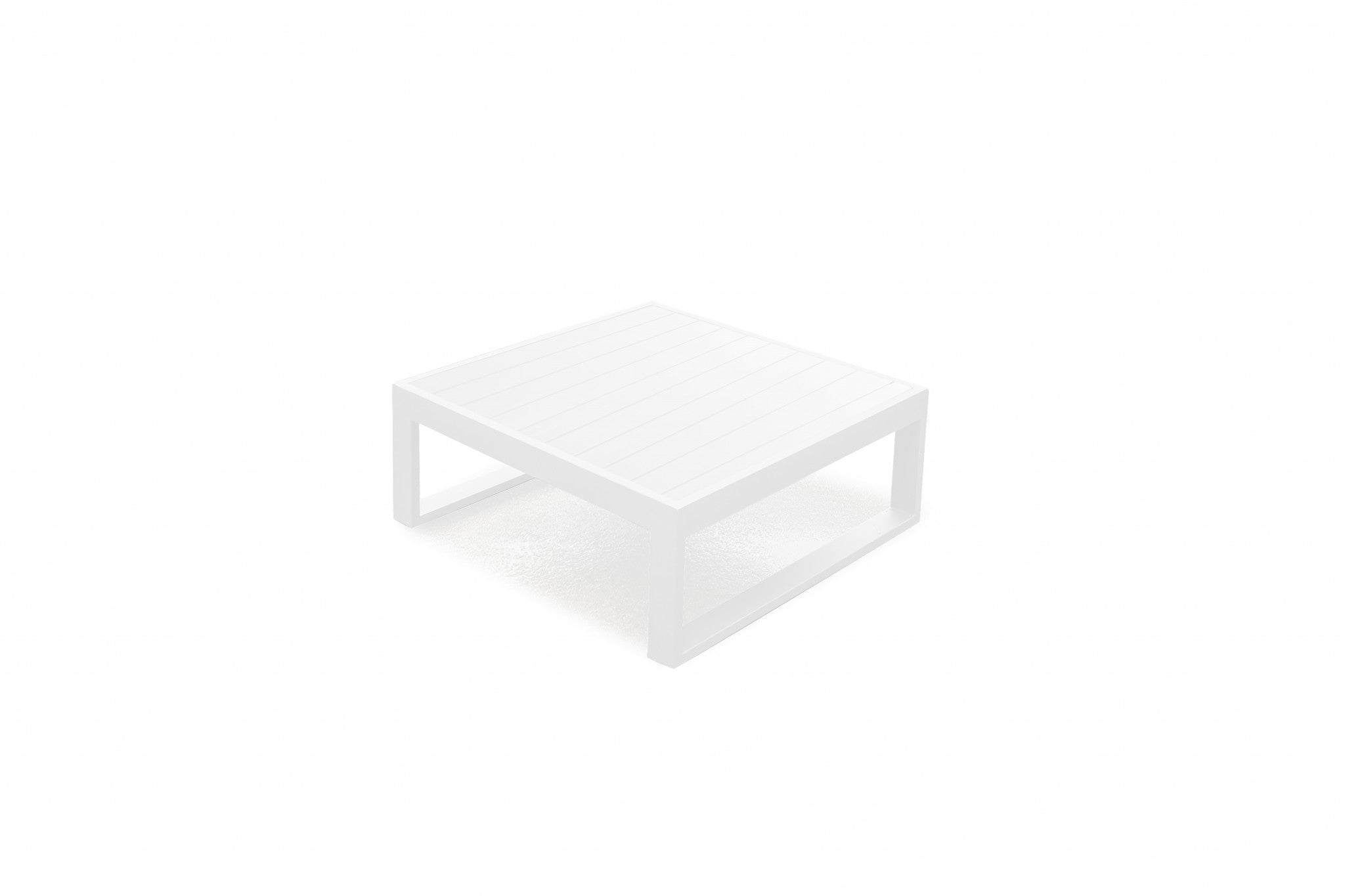  White Aluminum Coffee Table By Homeroots - 372061 