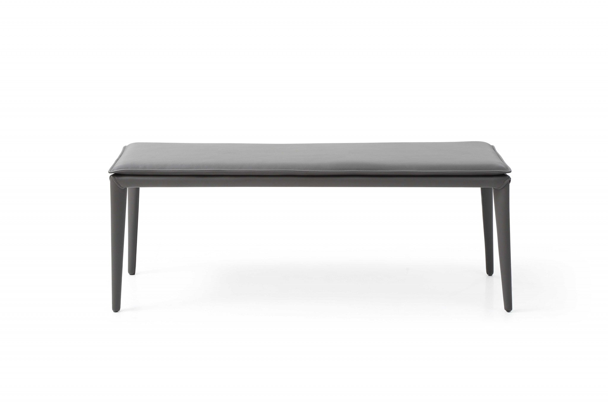  Dark Grey FauLeather Bench By Homeroots 