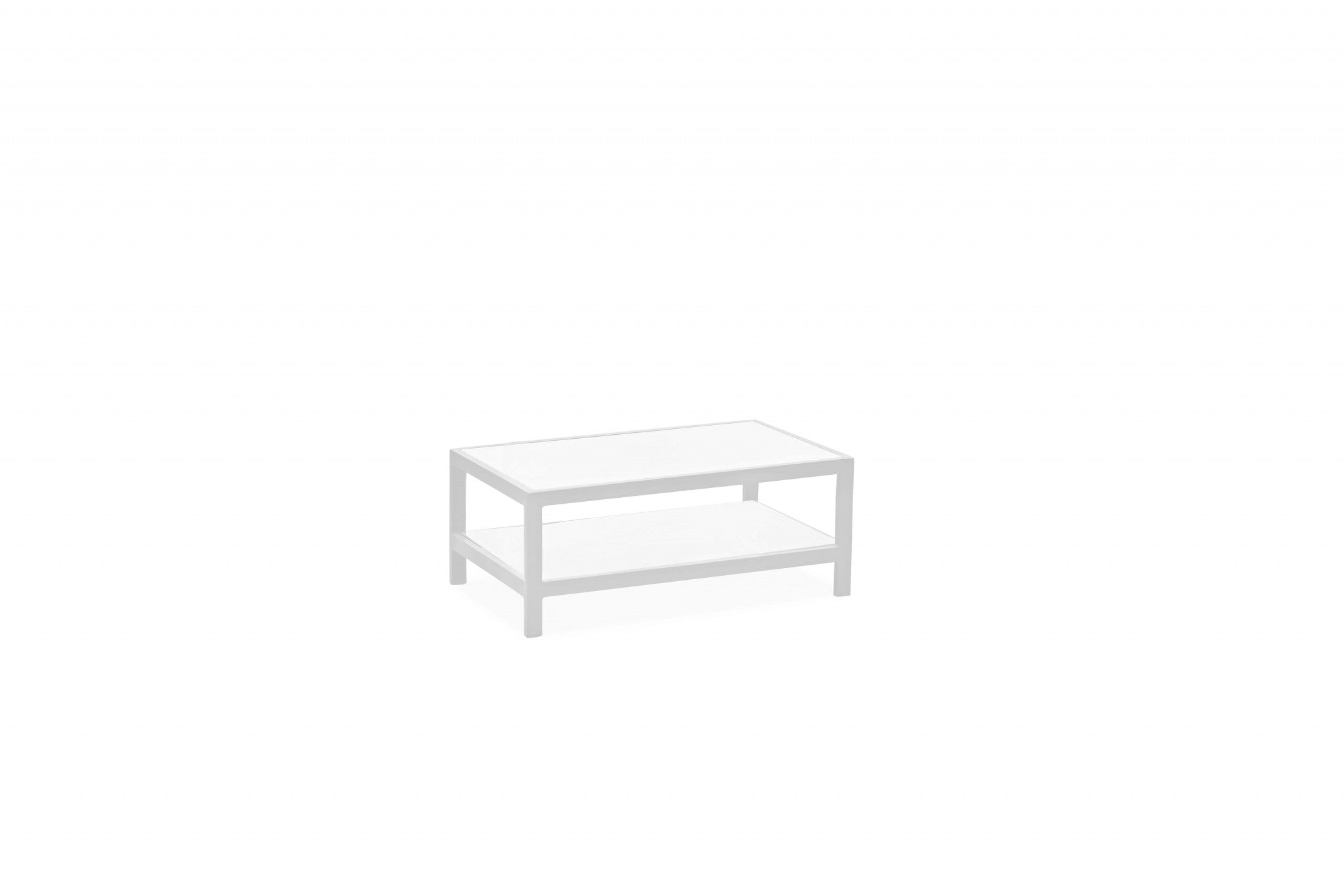  White Aluminum Coffee Table By Homeroots - 372176 