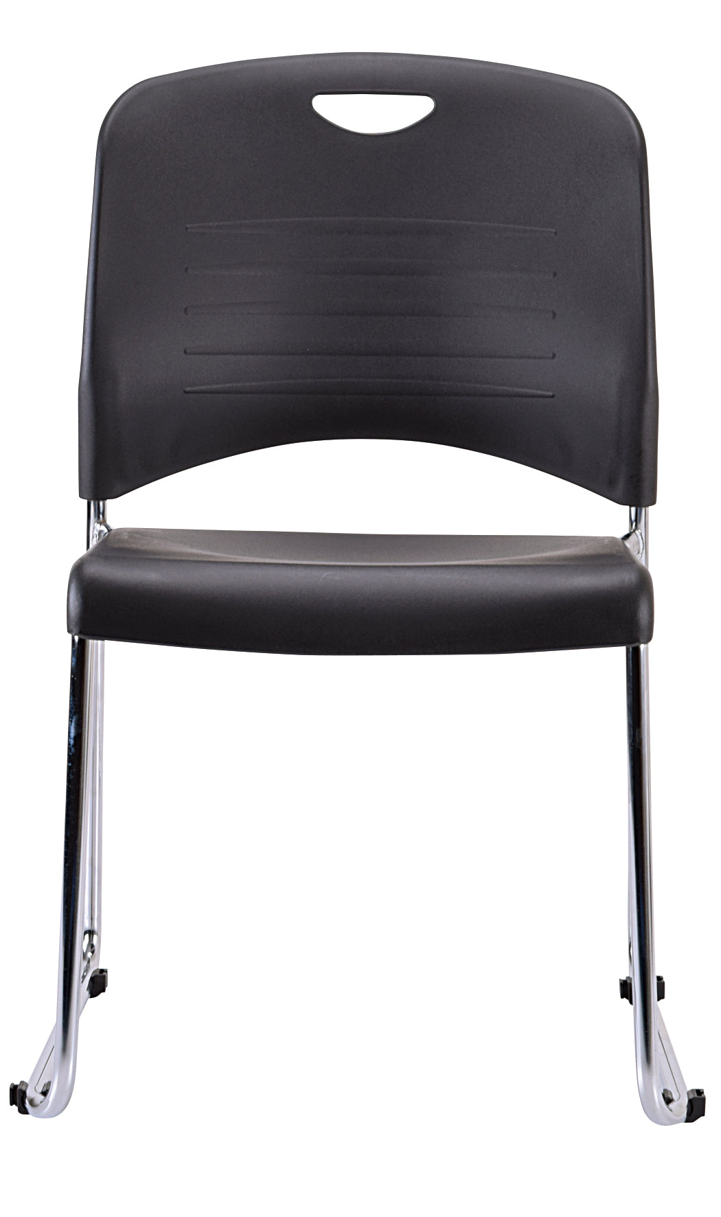  Professional Grade Set of 4 Black Plastic Guest Chairs By Homeroots 