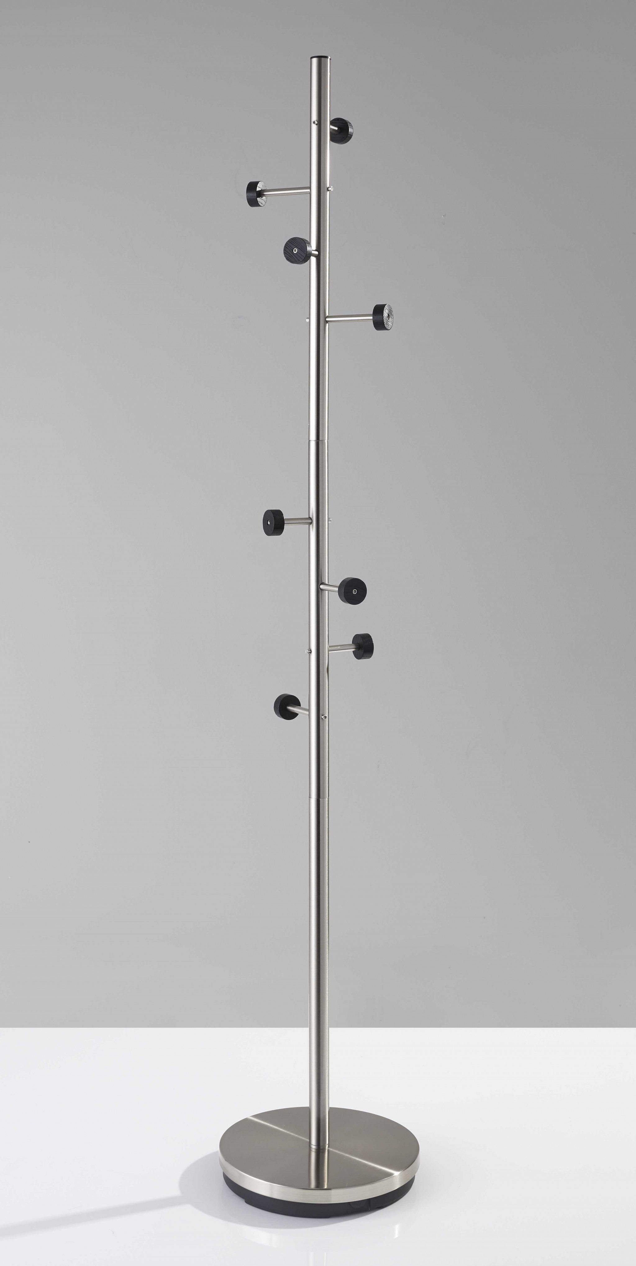  Brushed Steel Brushed Steel Coat Rack By Homeroots - 372942 