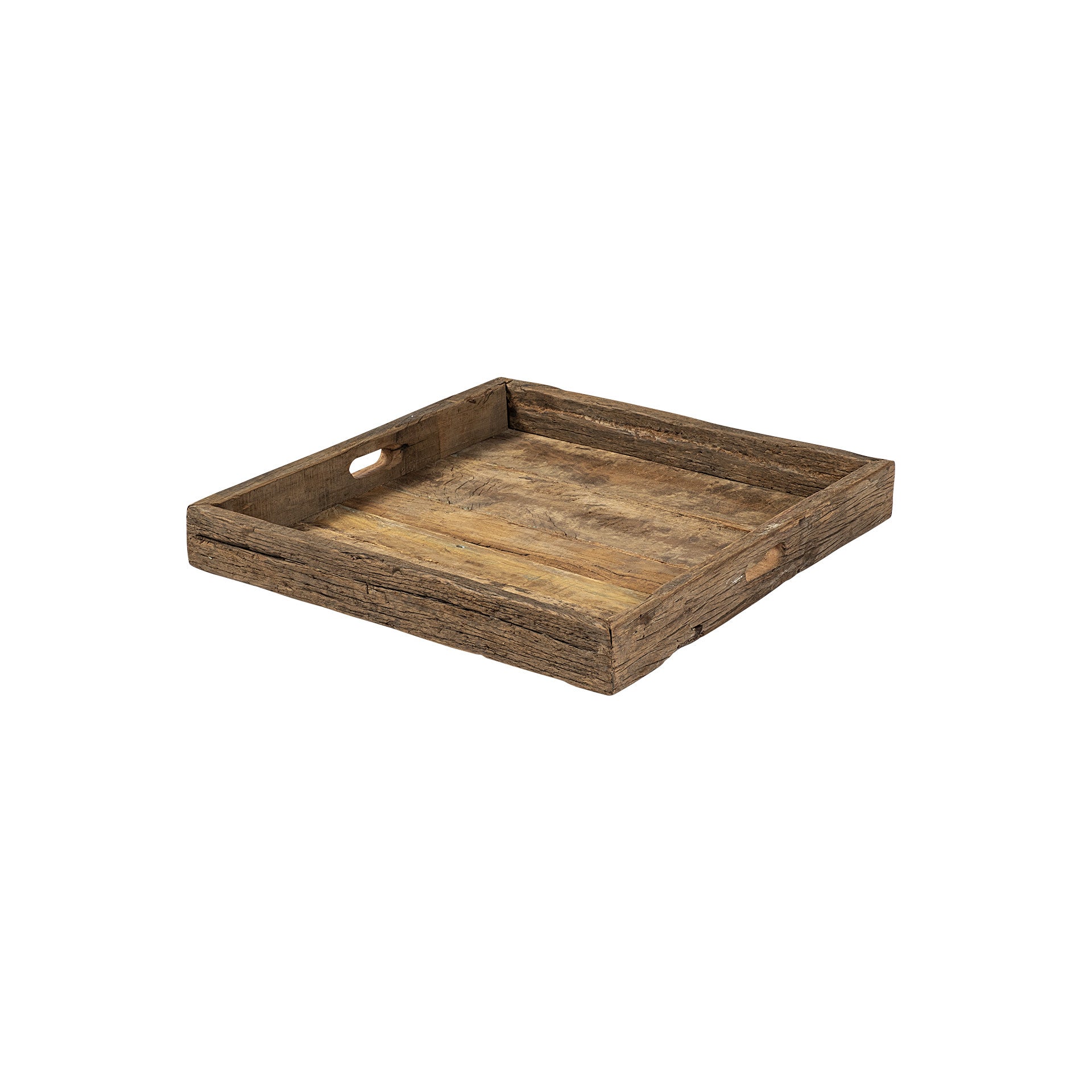  Natural Brown Reclaimed Wood Tray By Homeroots 