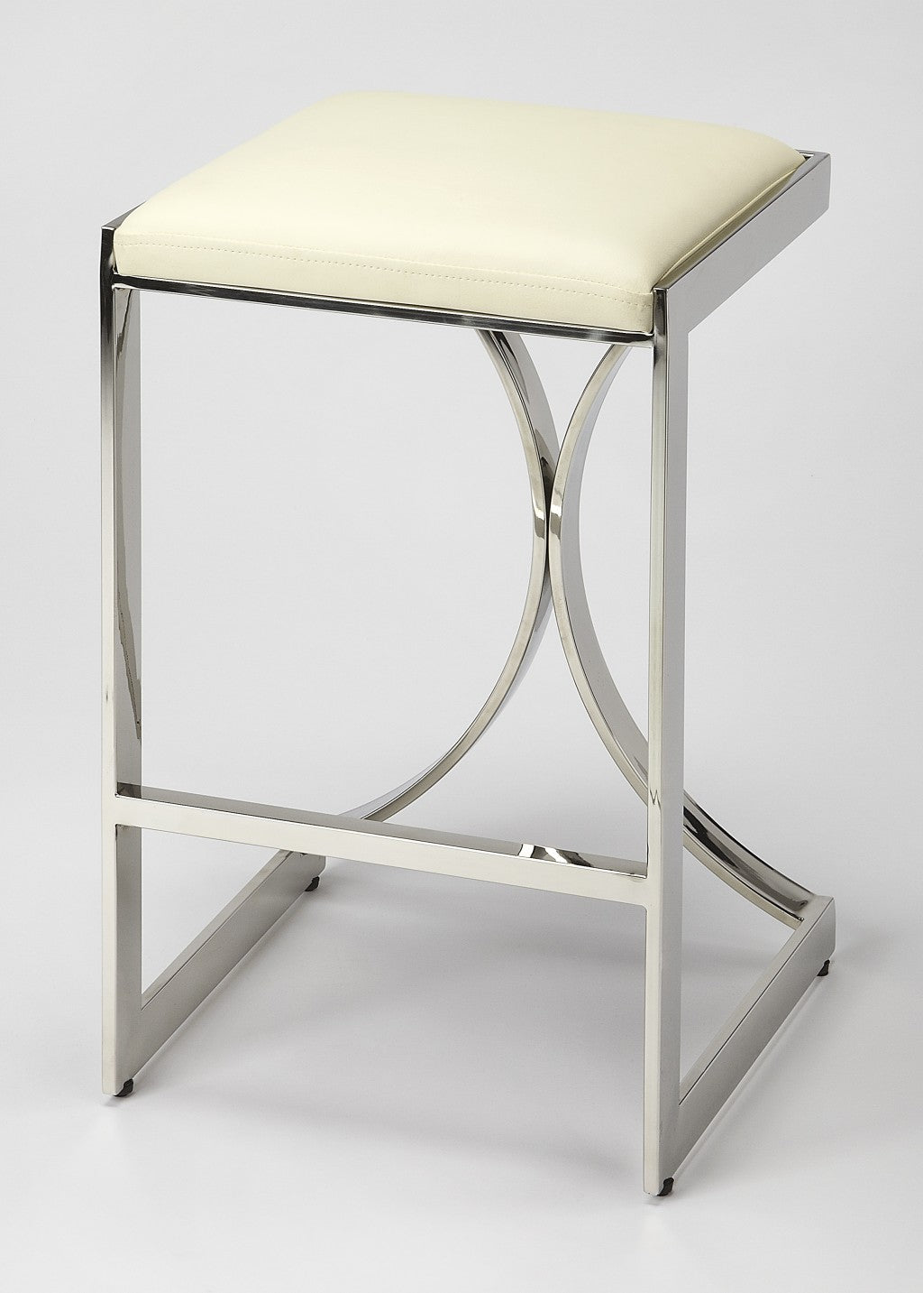  Silver Plated Counter Stool By Homeroots 