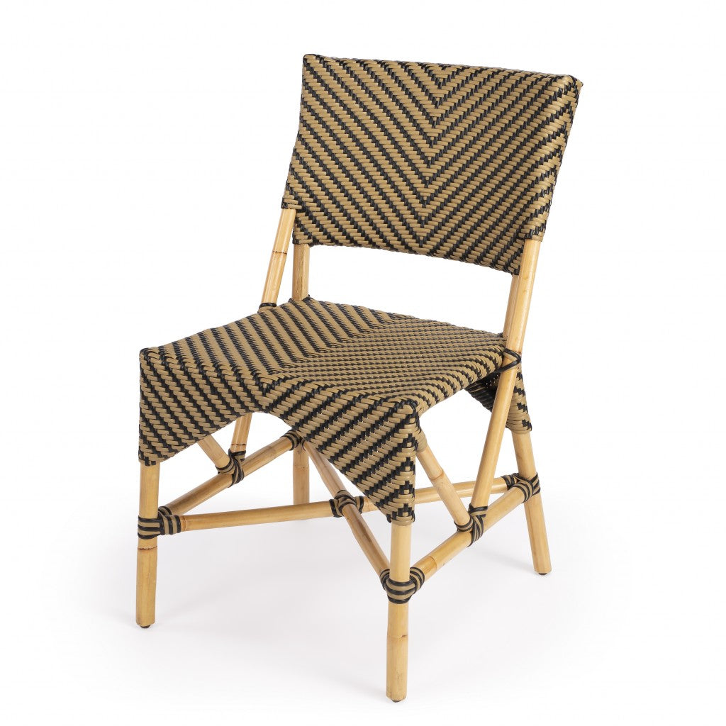  Indoor Outdoor Zig Zag Rattan Dining Chair By Homeroots 