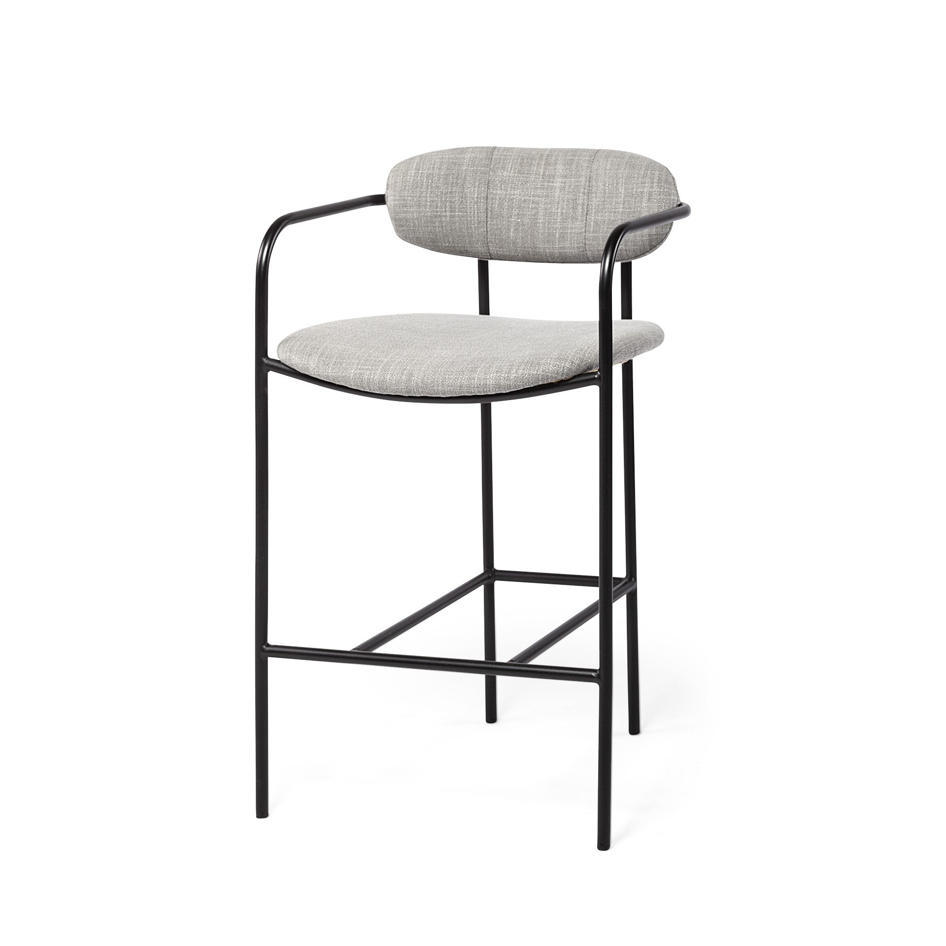  Light Gray Black Framed Counter Stool By Homeroots 