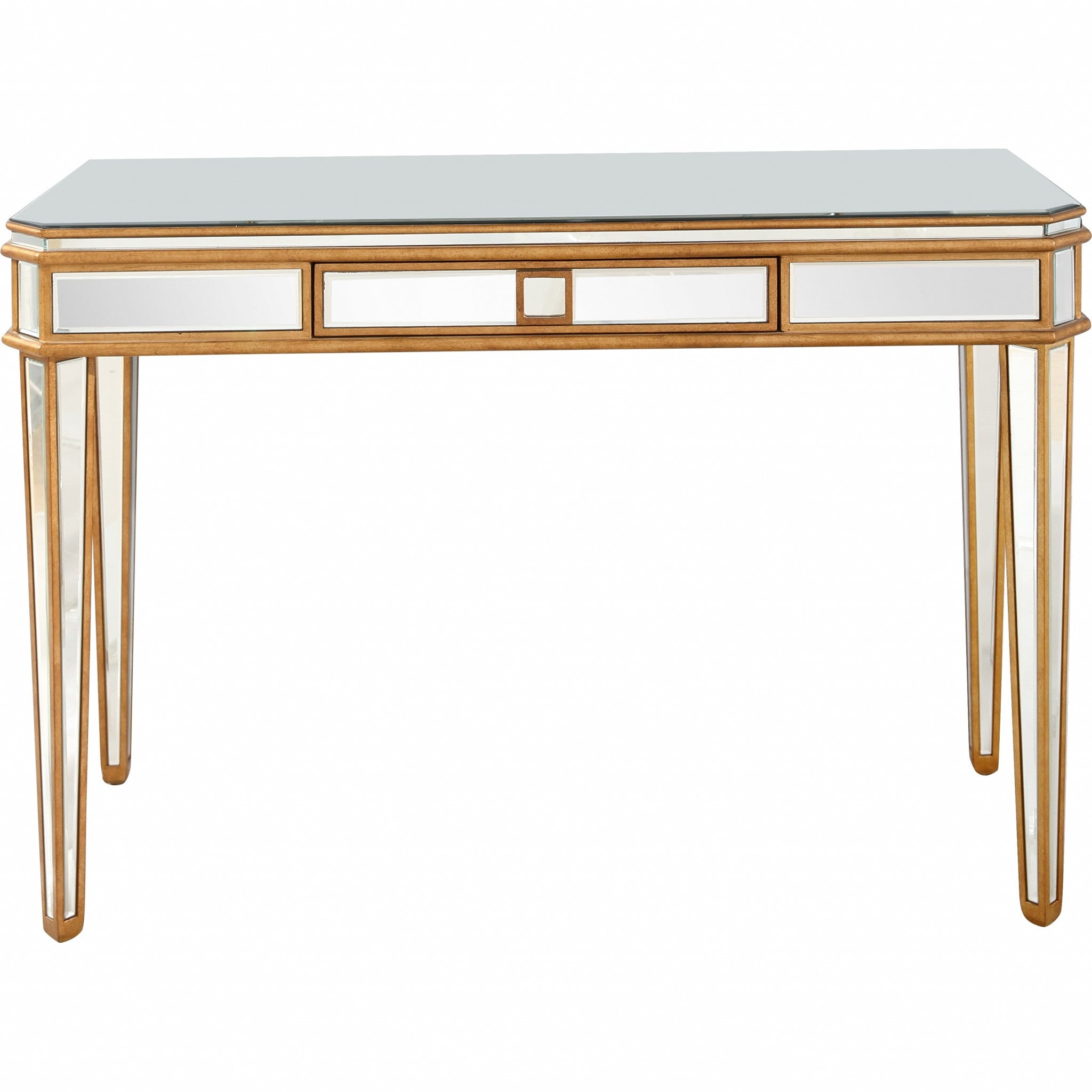  Antiqued Gold Finish Console Table By Homeroots - 396661 