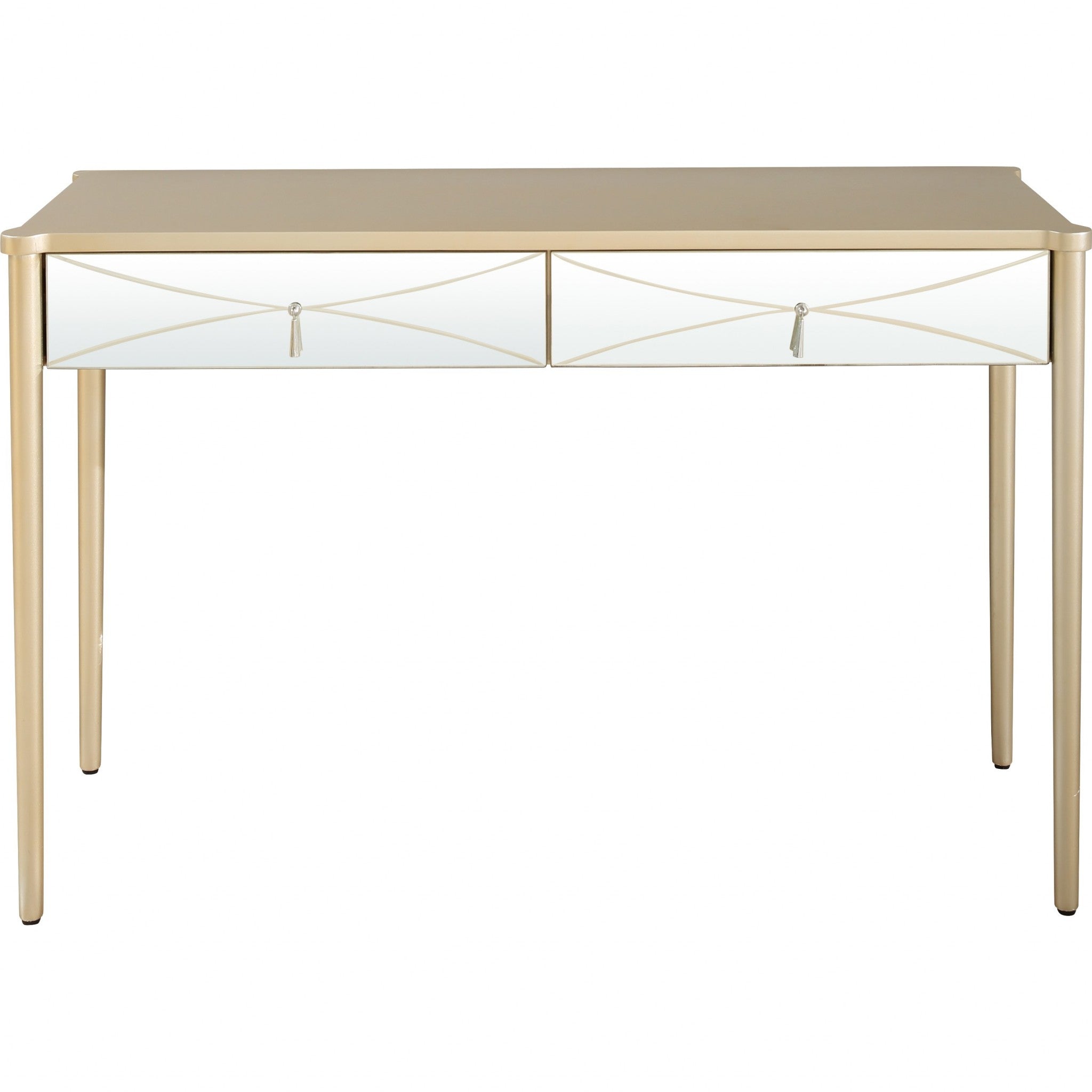  Champagne Finish Console Table By Homeroots 