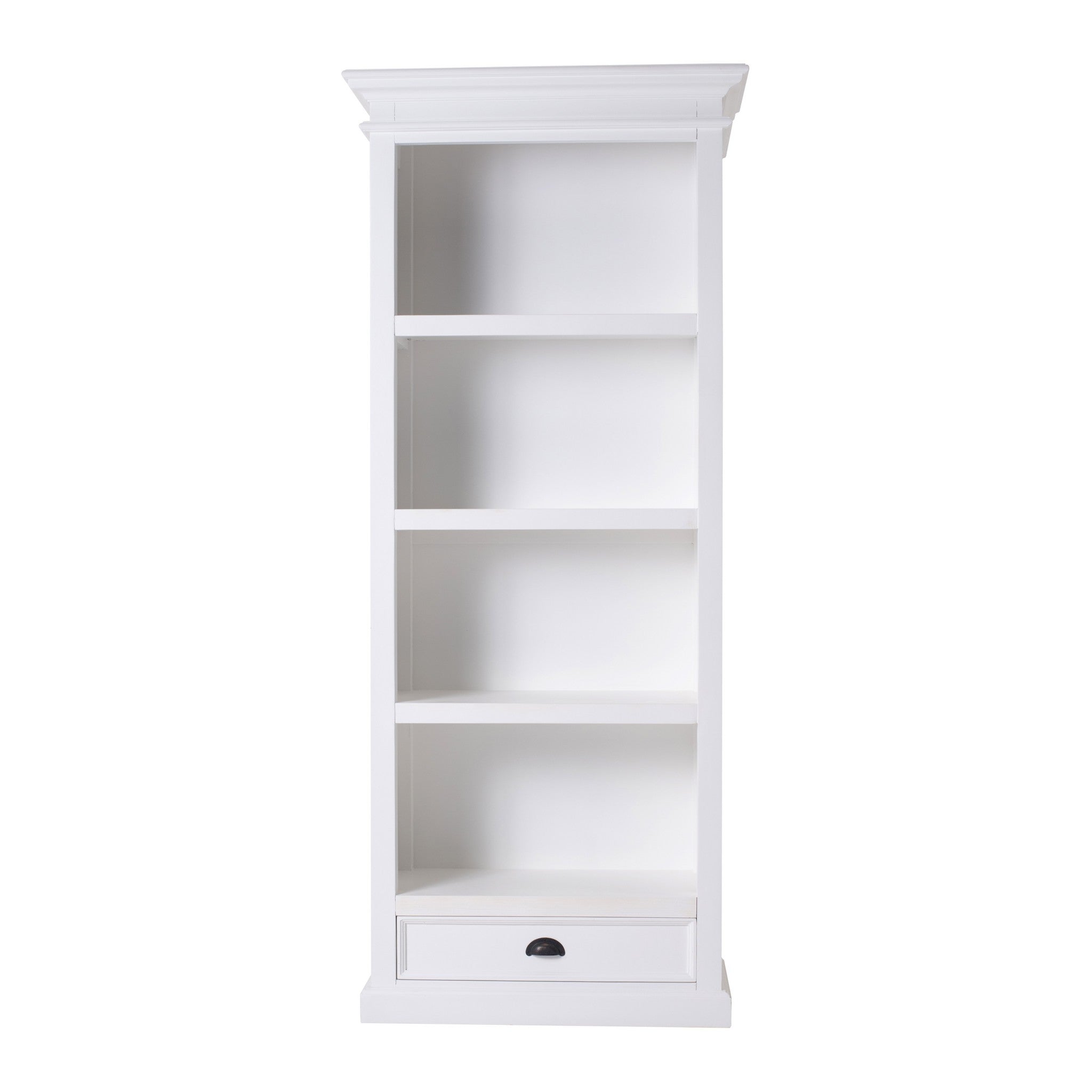  Classic White Bookcase With One Drawer By Homeroots 