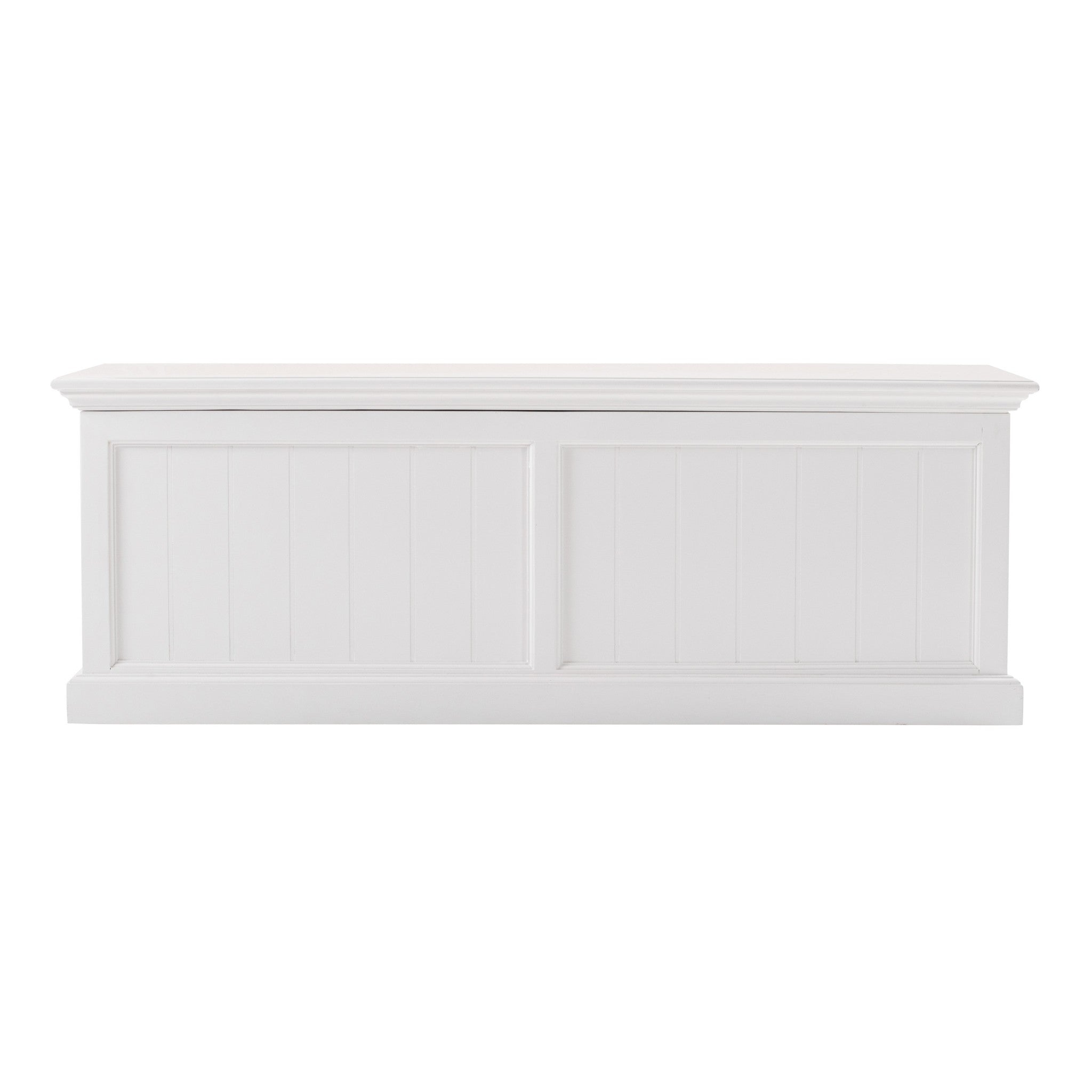  Classic White Paneled Storage Chest By Homeroots 